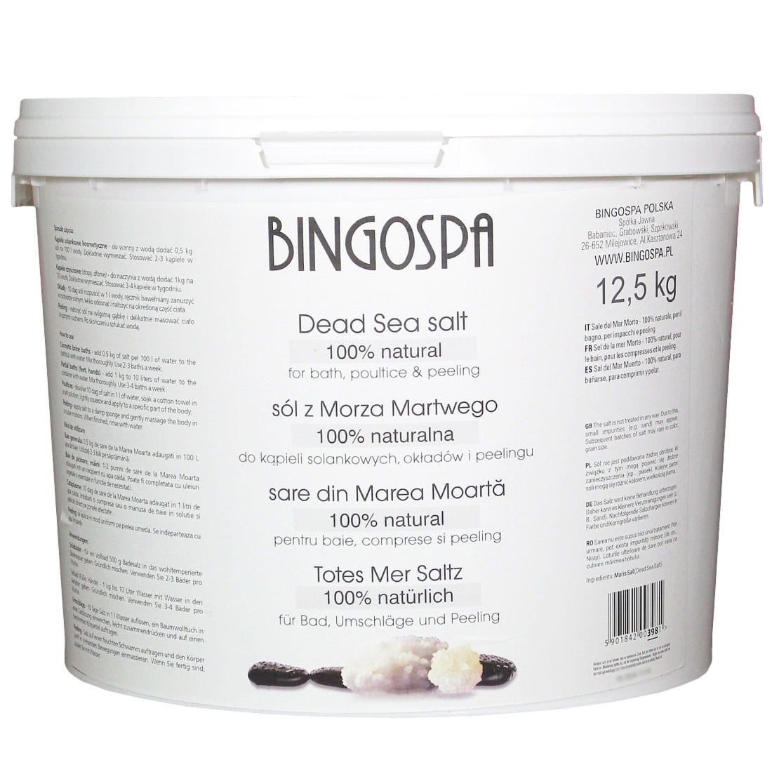 Bingospa 100% naturalna sól z Morza Martwego 12,5 kg BINGOSPA