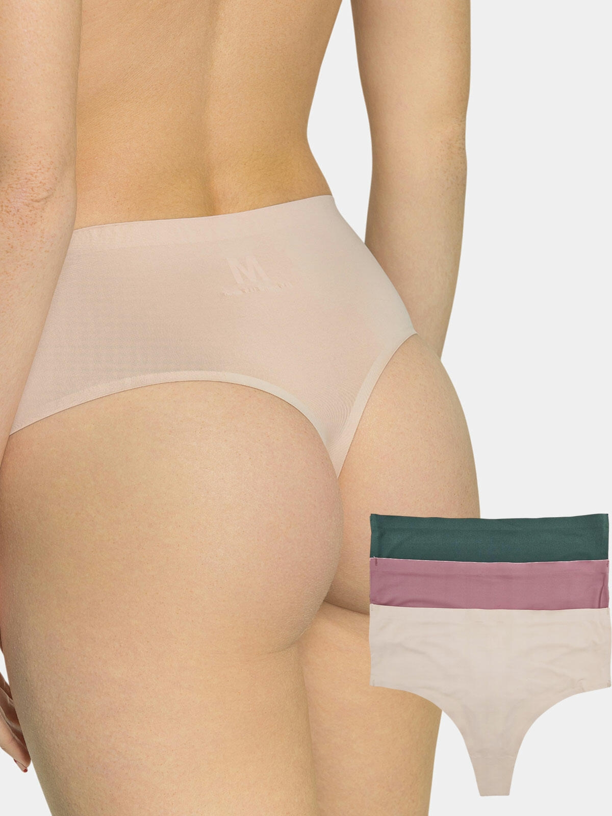 Gładkie stringi 3-pak XL