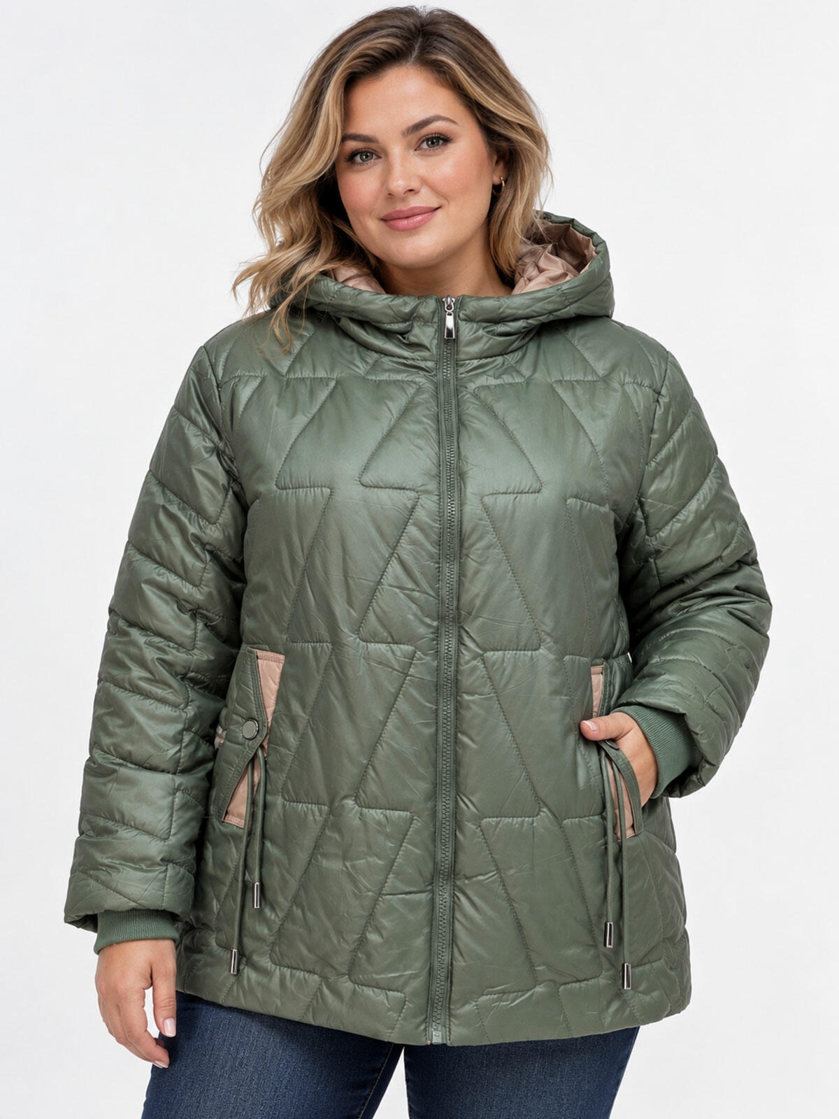 Kurtka z kapturem plus size