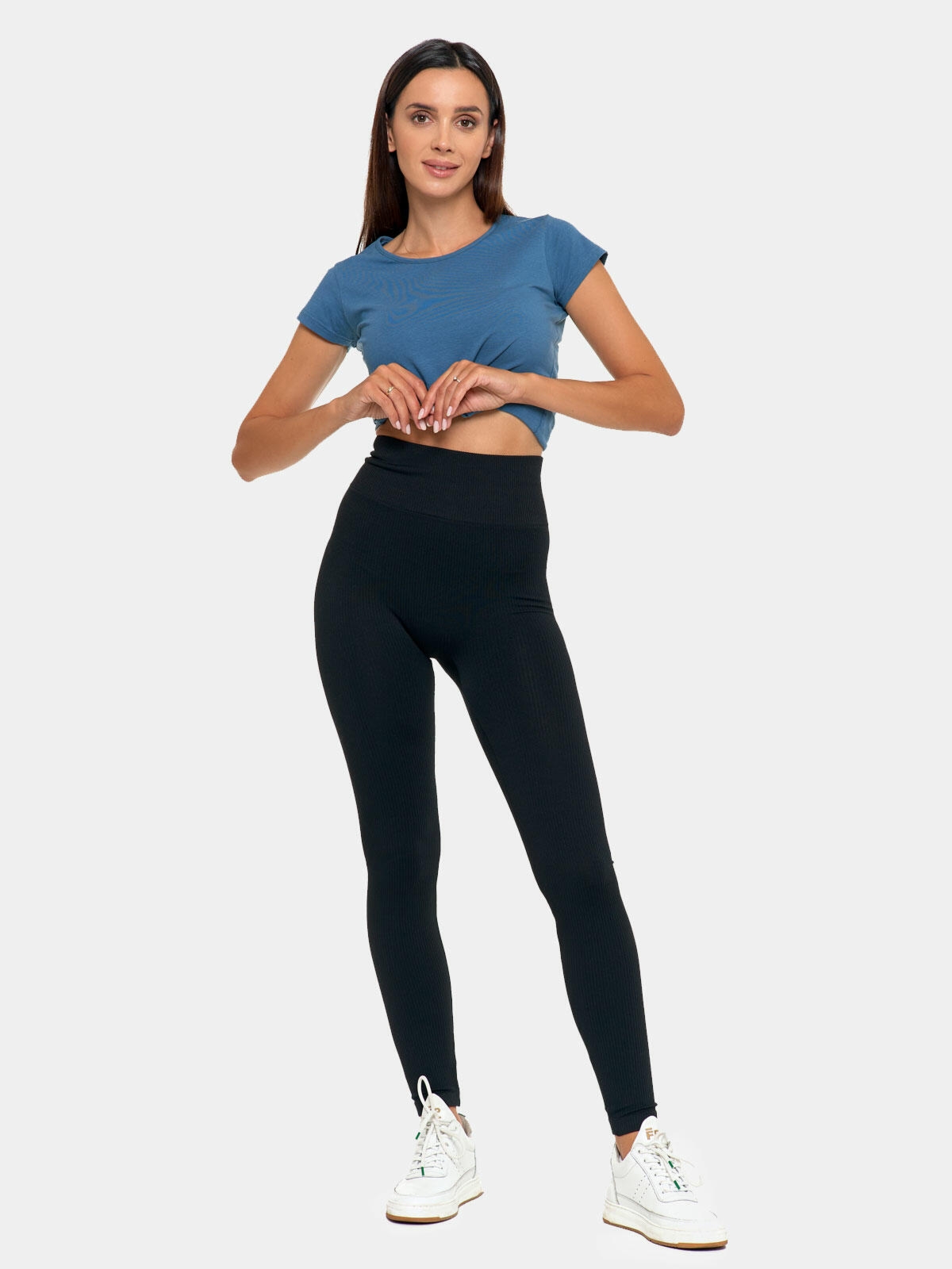 Legginsy prążkowane
