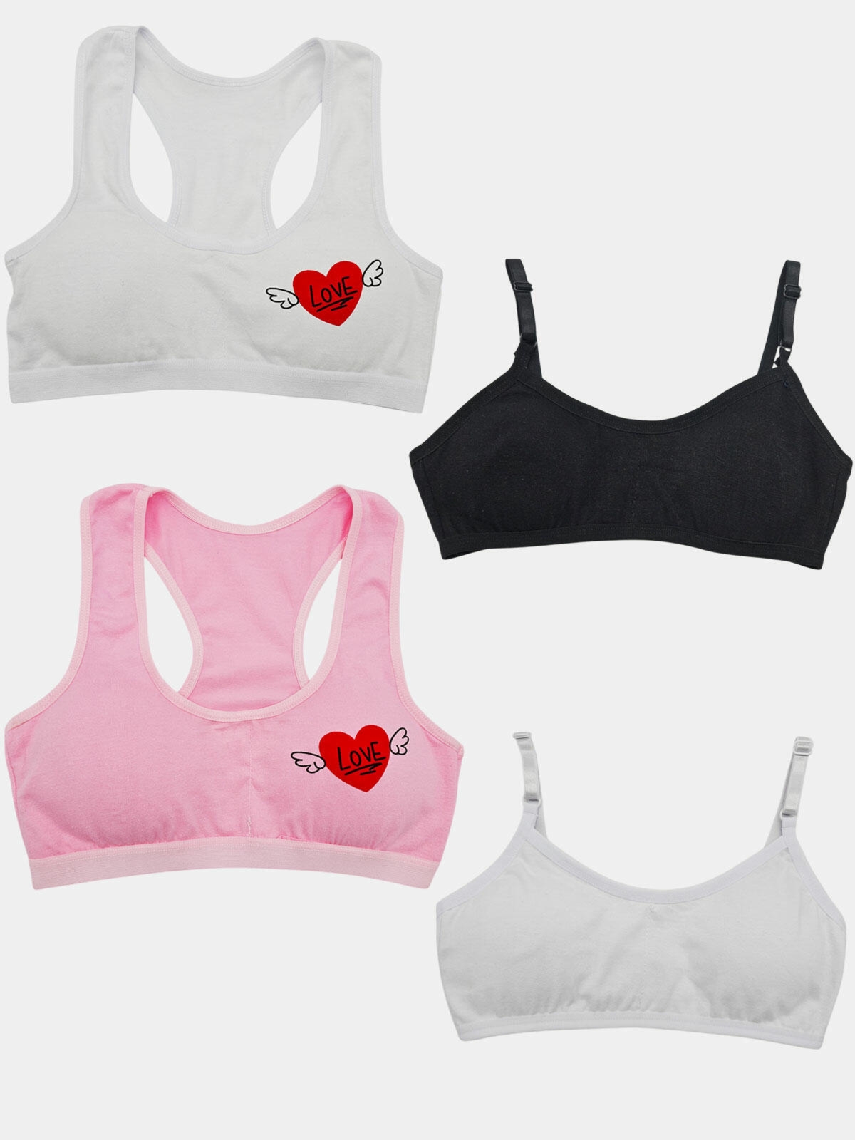 Zestaw 4-pak top młodzieżowy rozmiar S