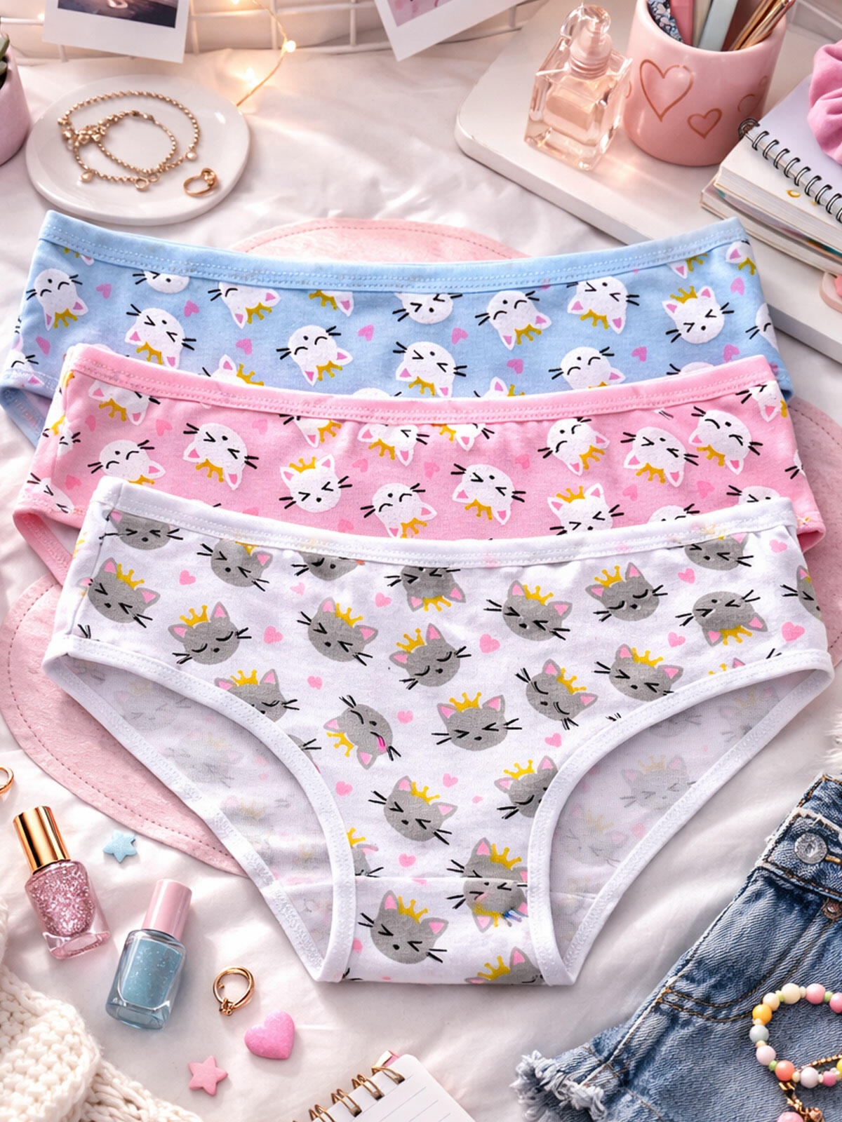 Majtki dziewczęce 3-pak