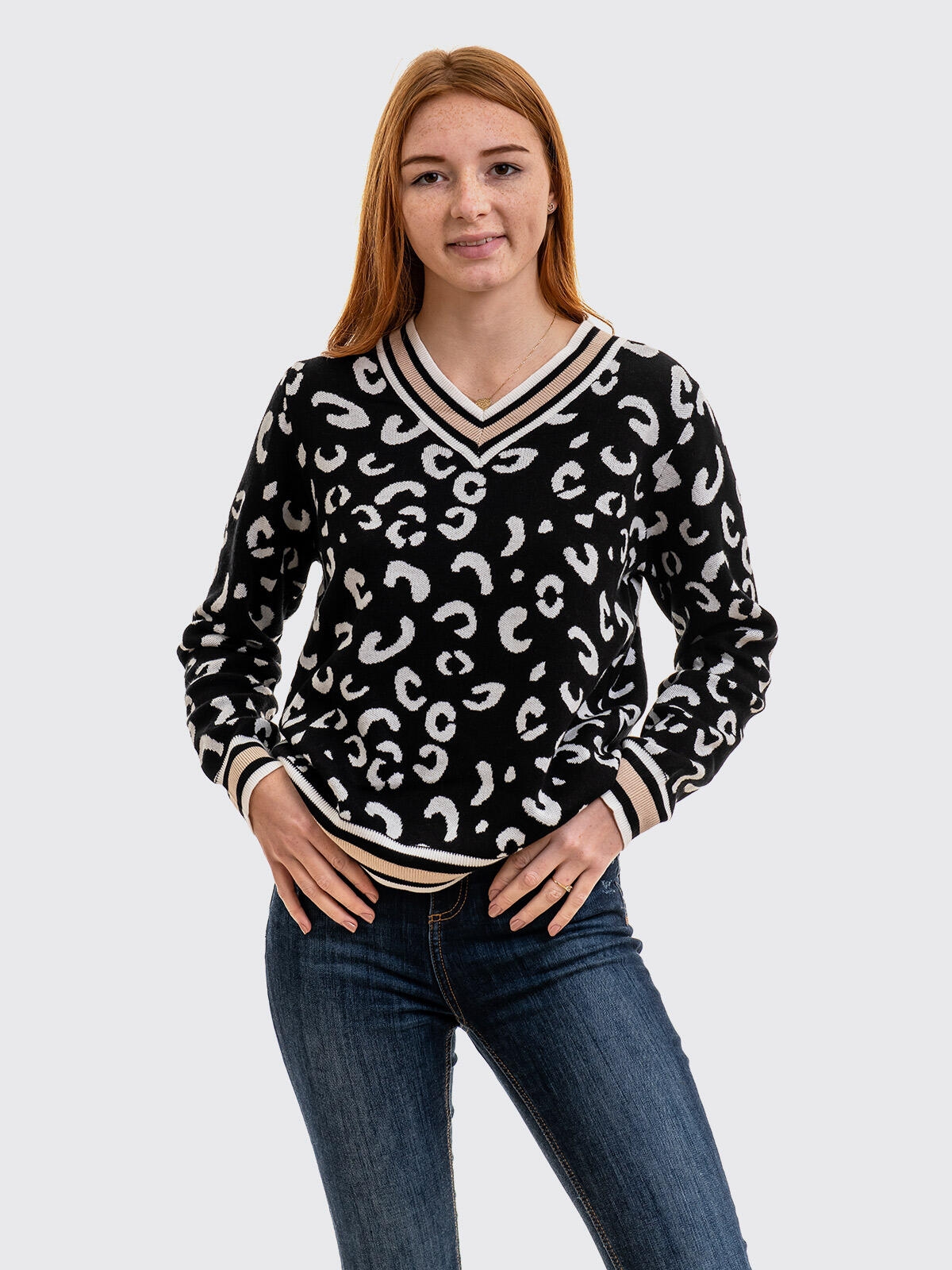Wzorzysty sweter