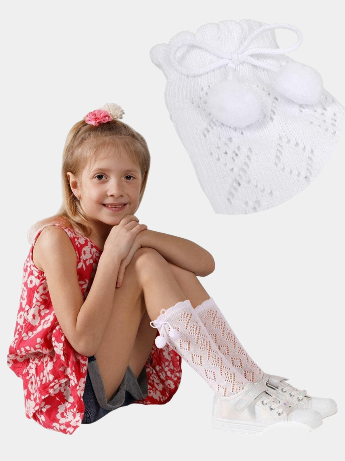 Podkolanówki ażurowe