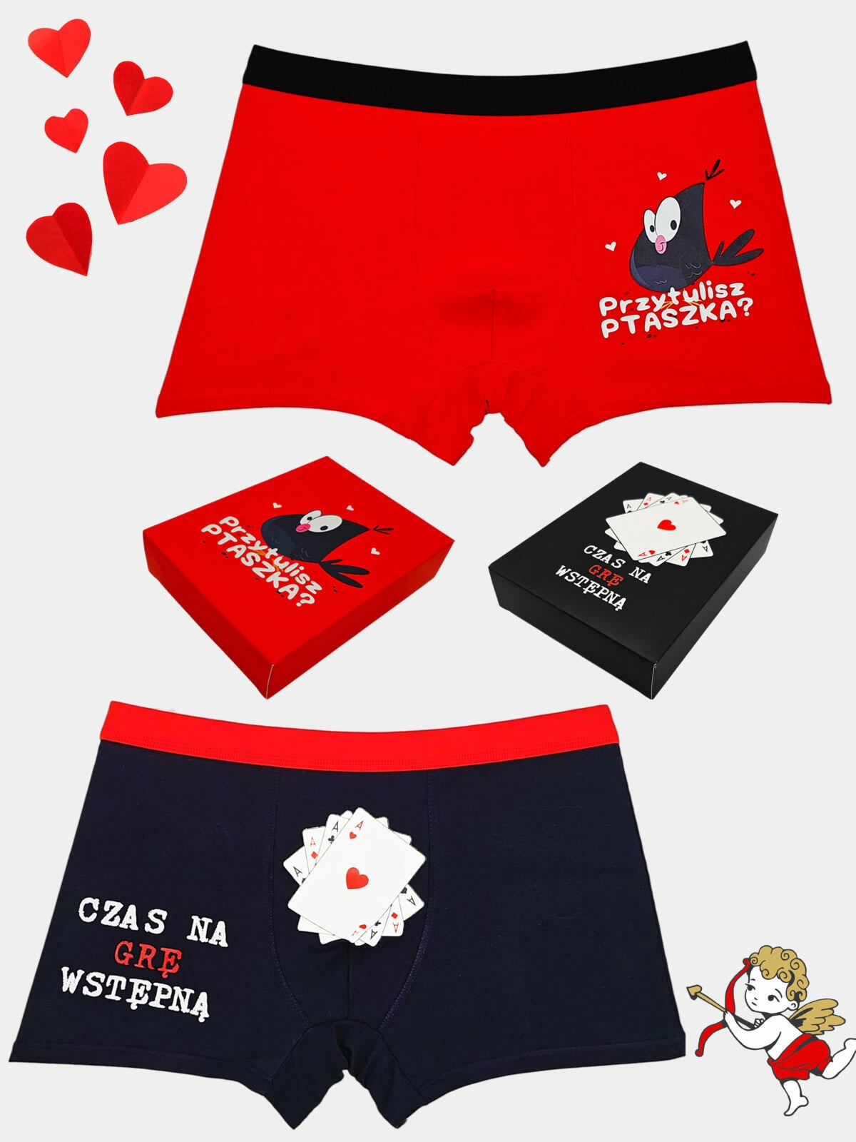 Zestaw walentynkowych bokserek 2-pak 2XL