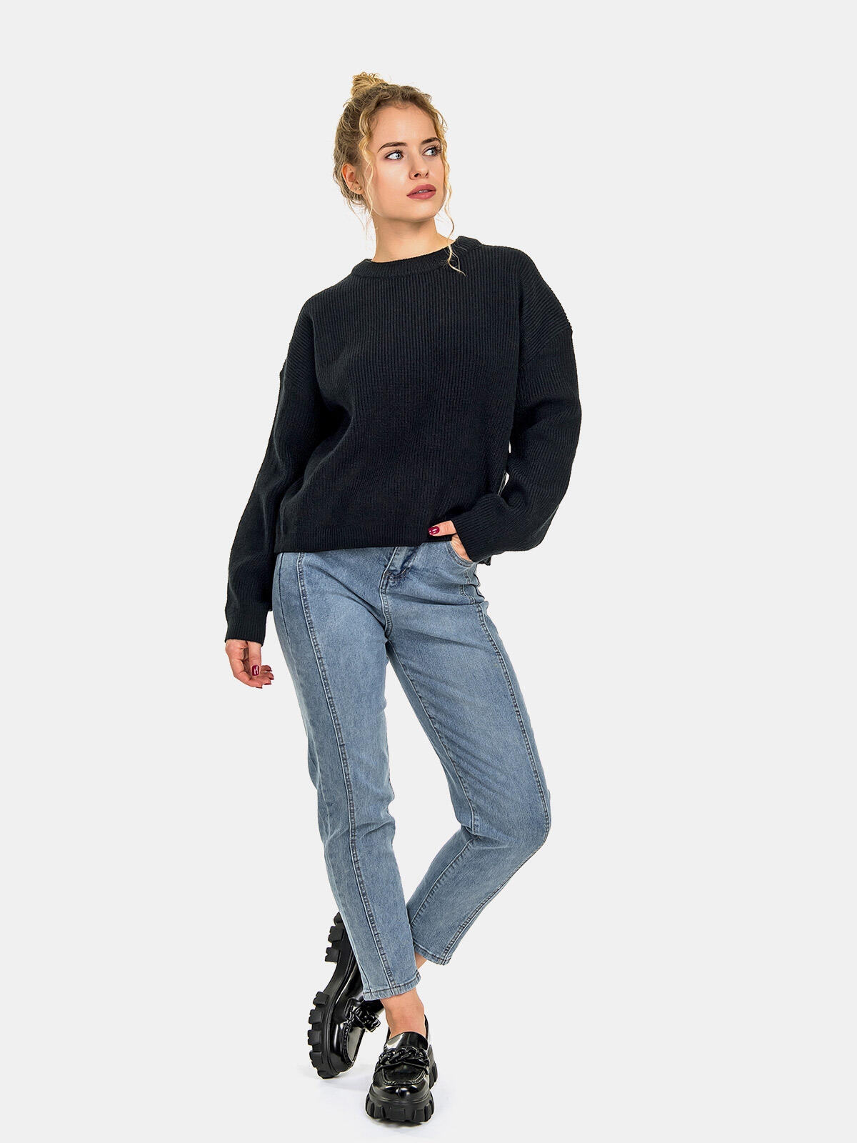 Sweter prążkowany