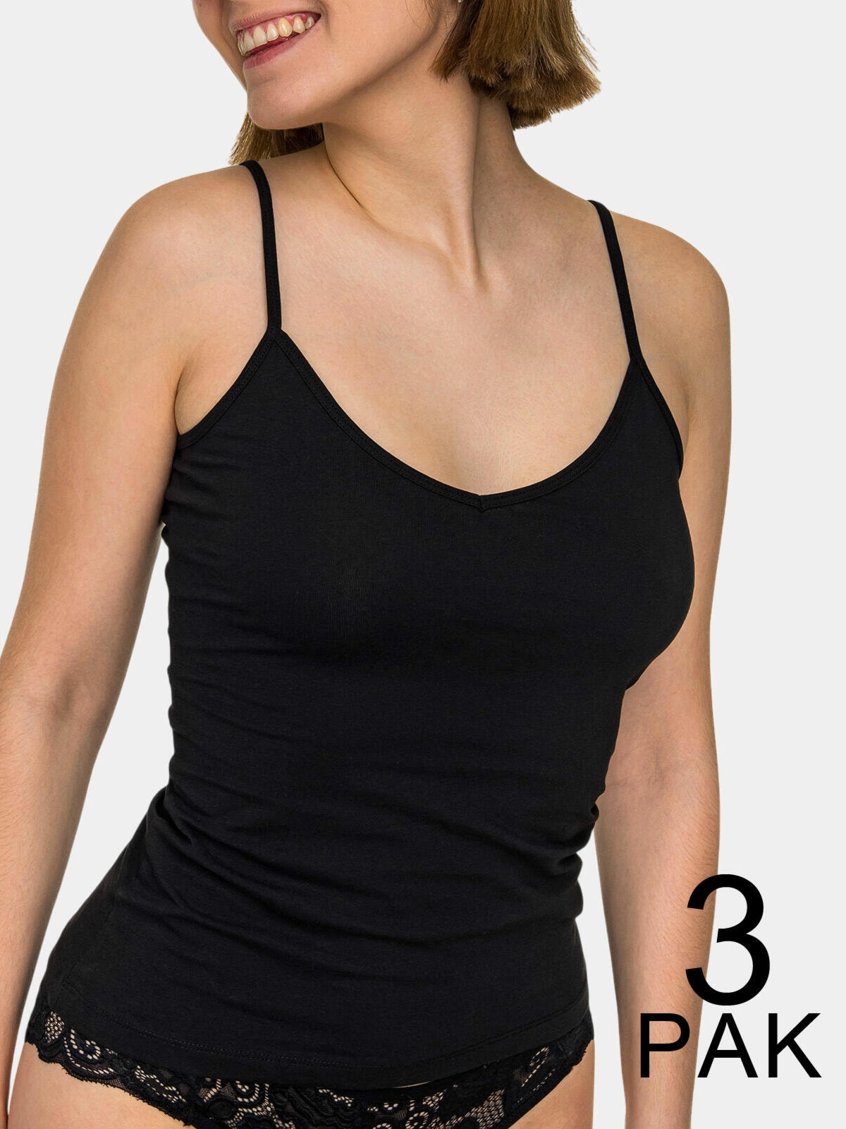 Top na ramiączkach 3-pak XL