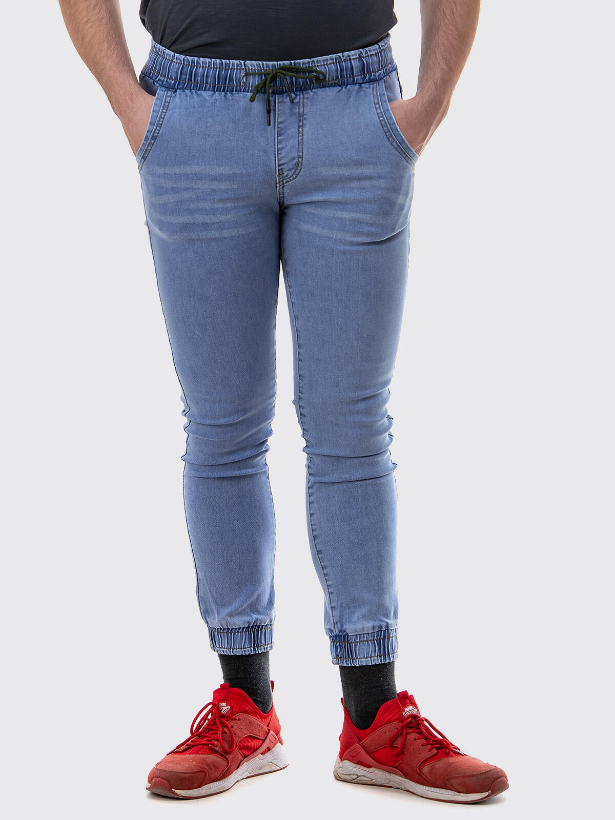 Jeansy joggery męskie