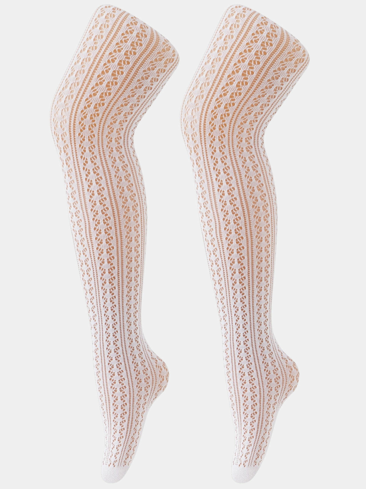 Rajstopy z koronkowym wzorem