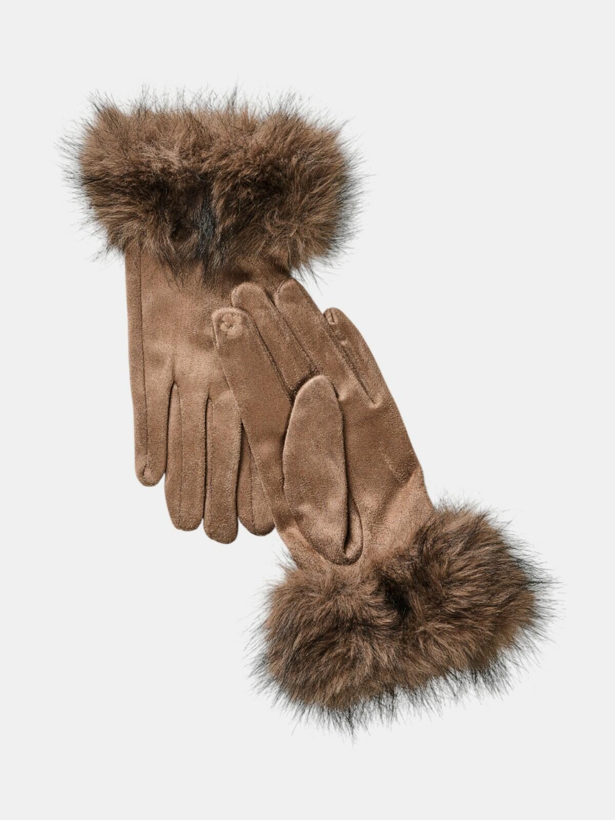 Rękawiczki z ozdobnym futerkiem