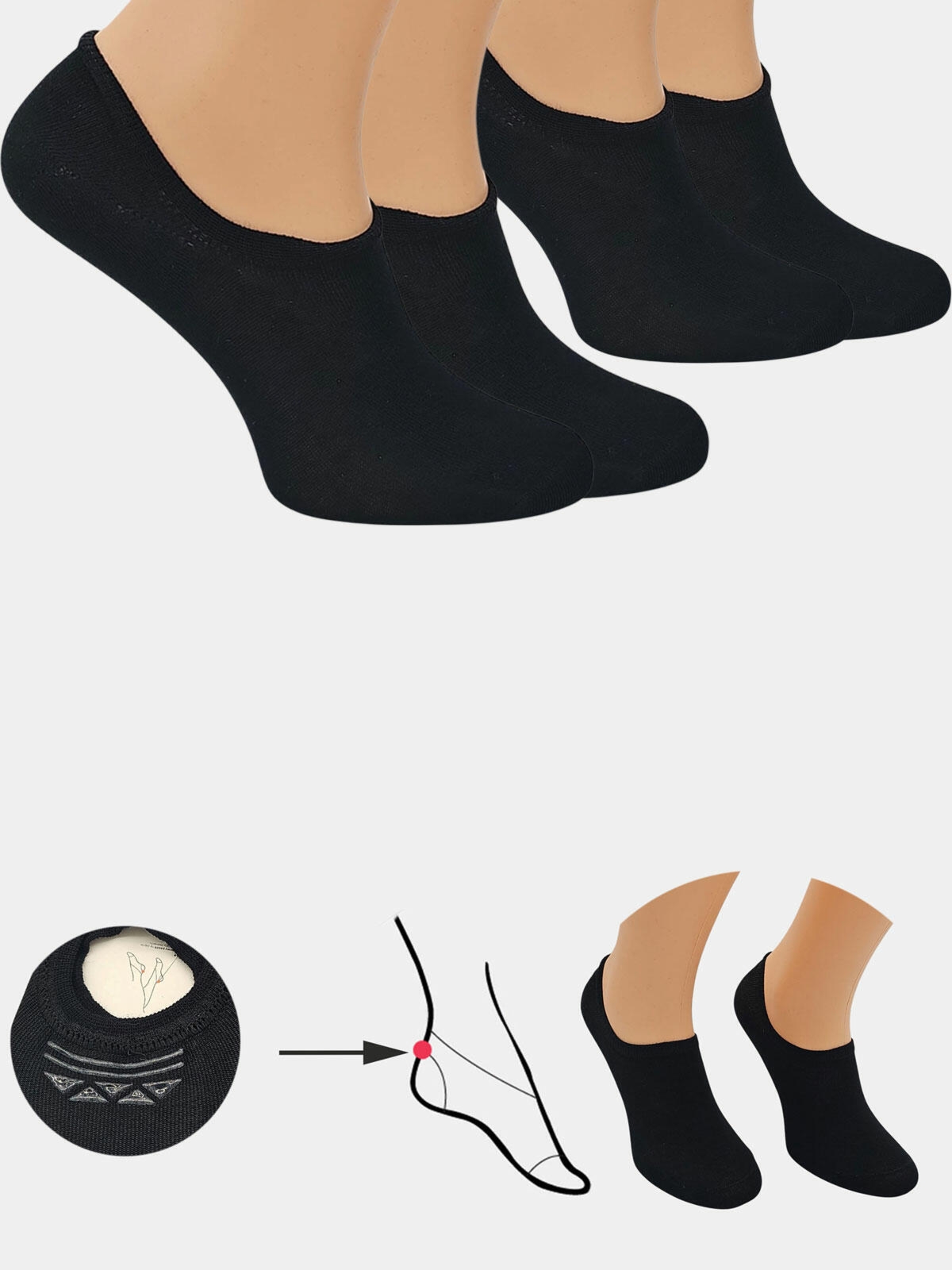 Balerinki bawełniane 2-pak 39/41