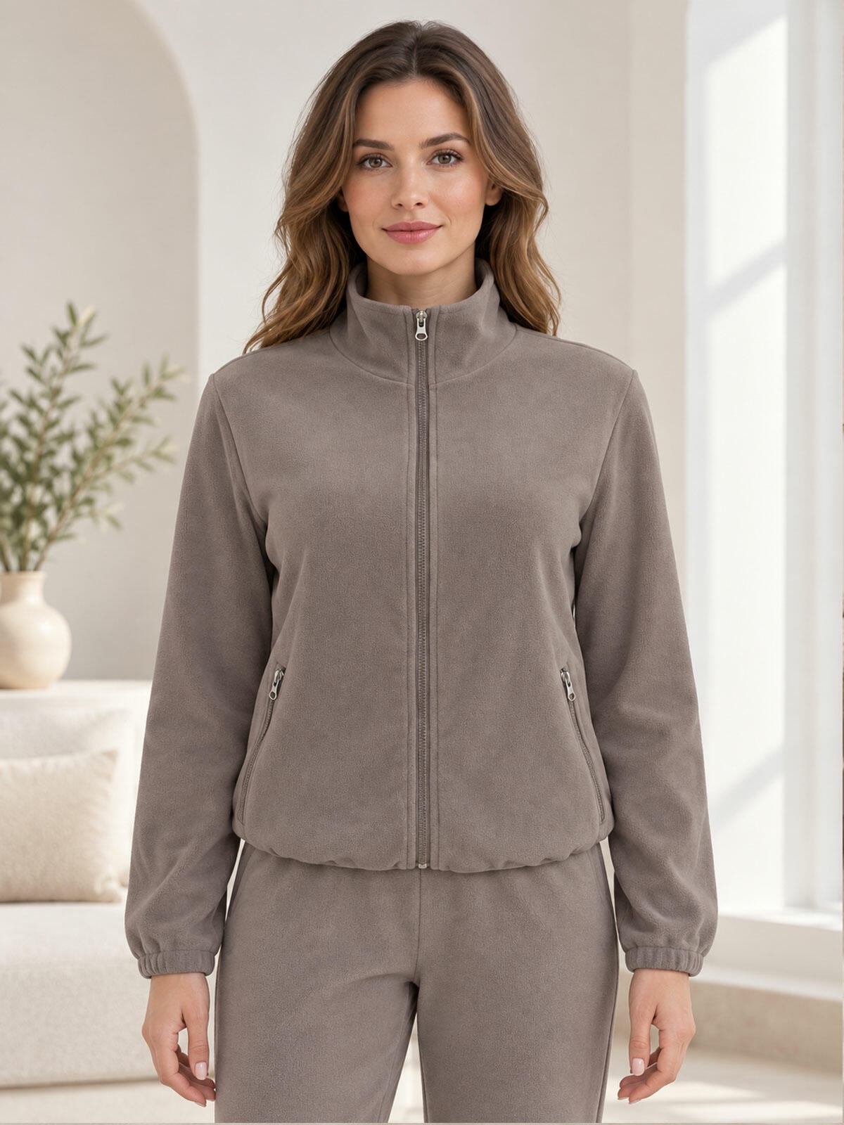 Bluza polarowa ze stójką