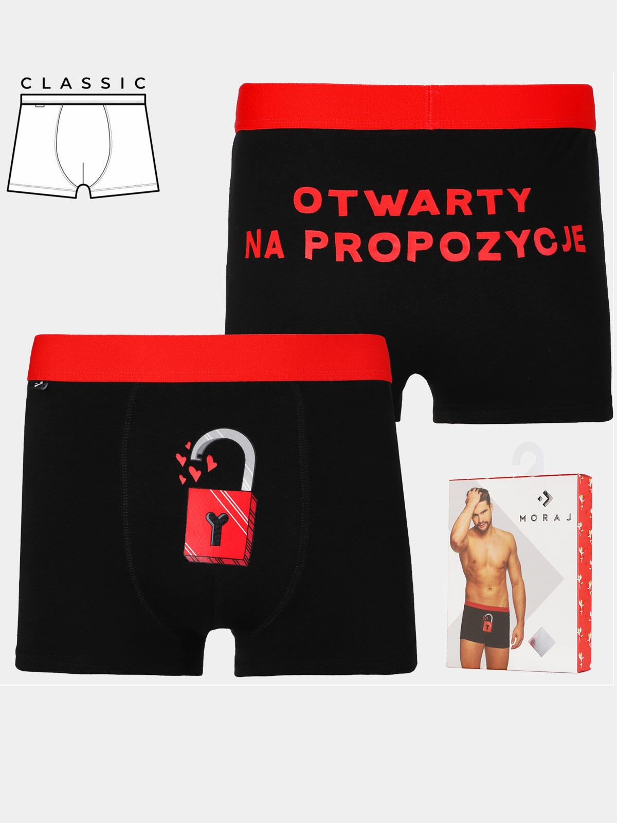 Walentynkowe bokserki bawełniane