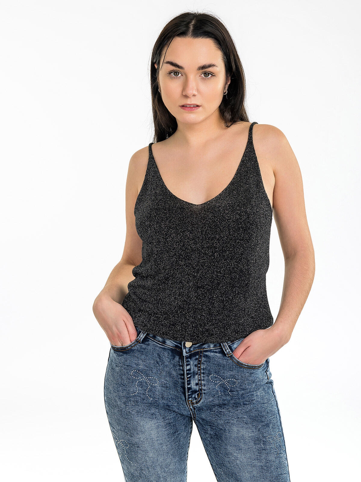 Top z metaliczną nitką