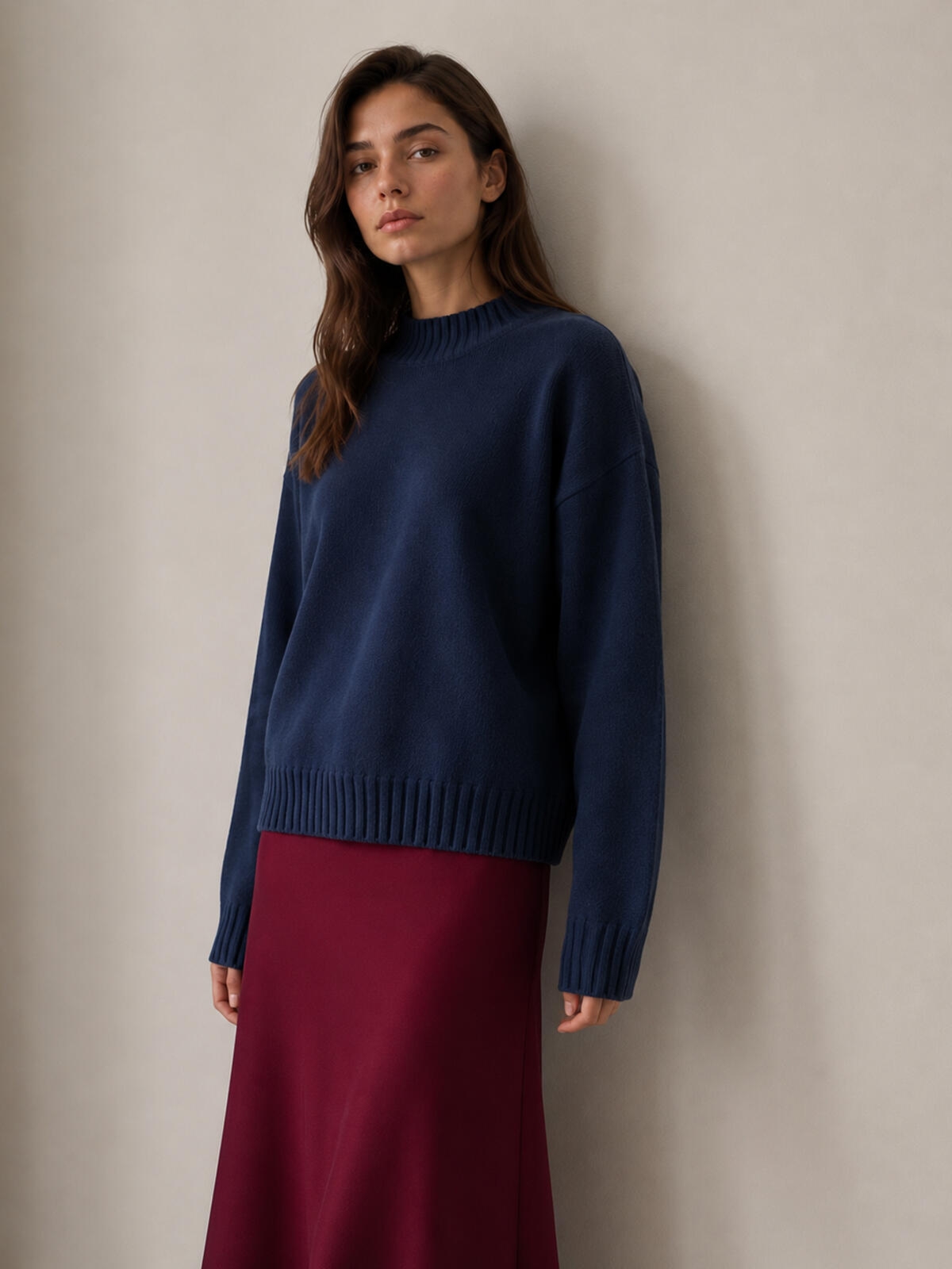 Gładki sweter