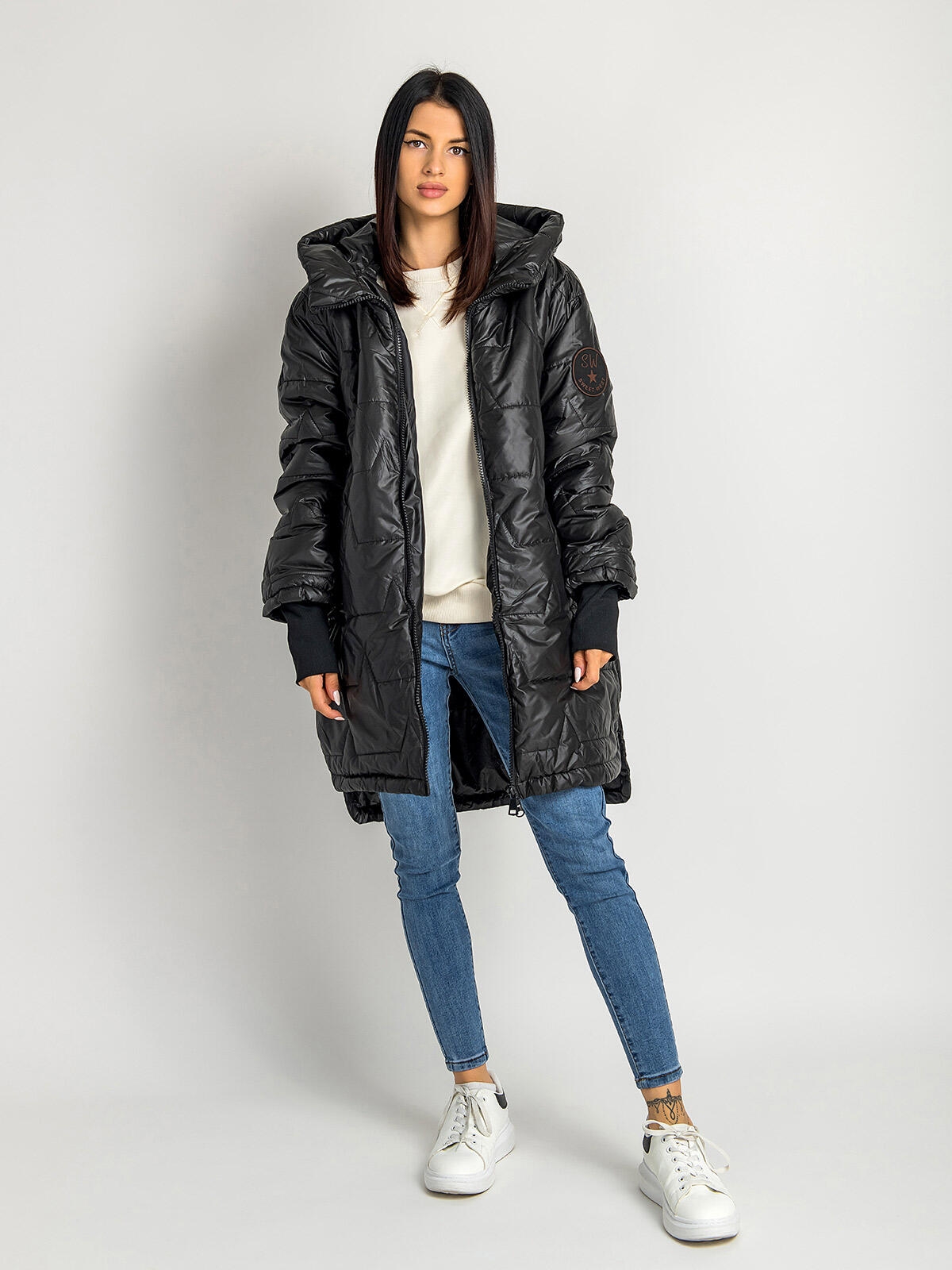 Długa kurtka plus size