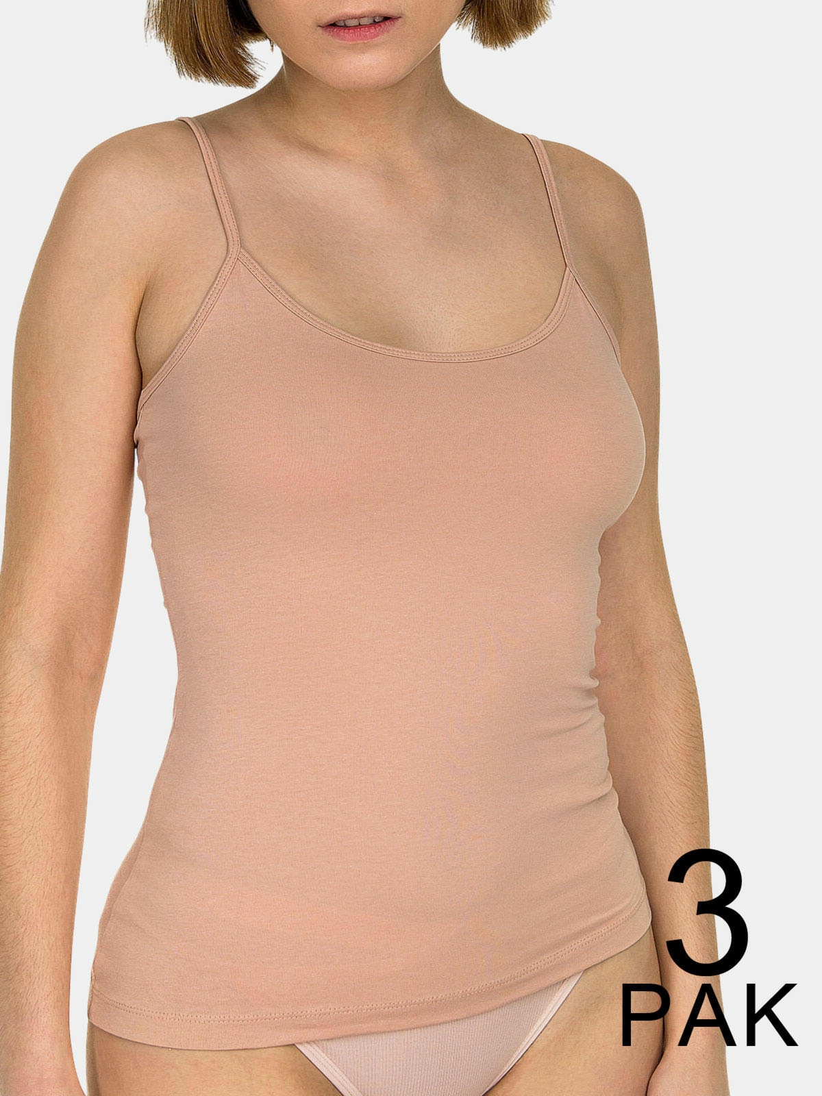 Top na ramiączkach 3-pak XL