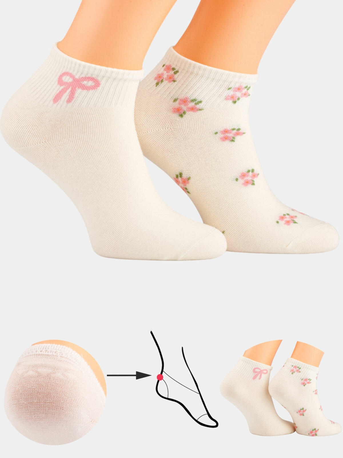 Zakostki skarpetki 2-pak 39-41