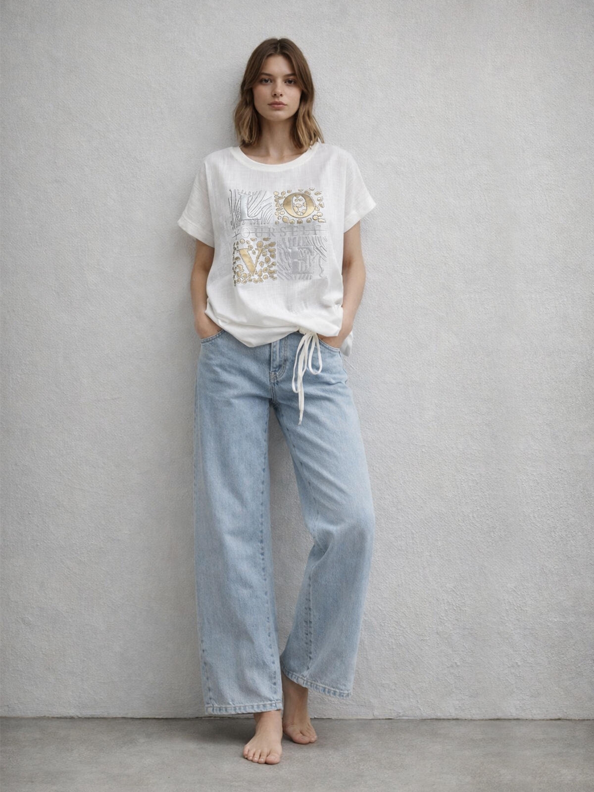 Bluzka bawełniana z nadrukiem