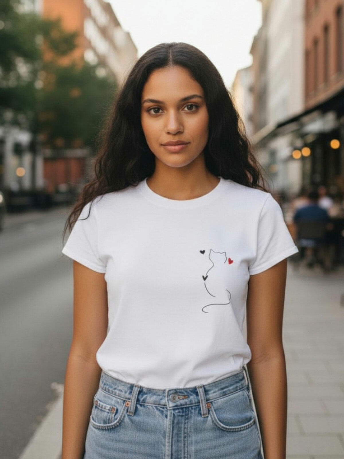 Bawełniany t-shirt z nadrukiem