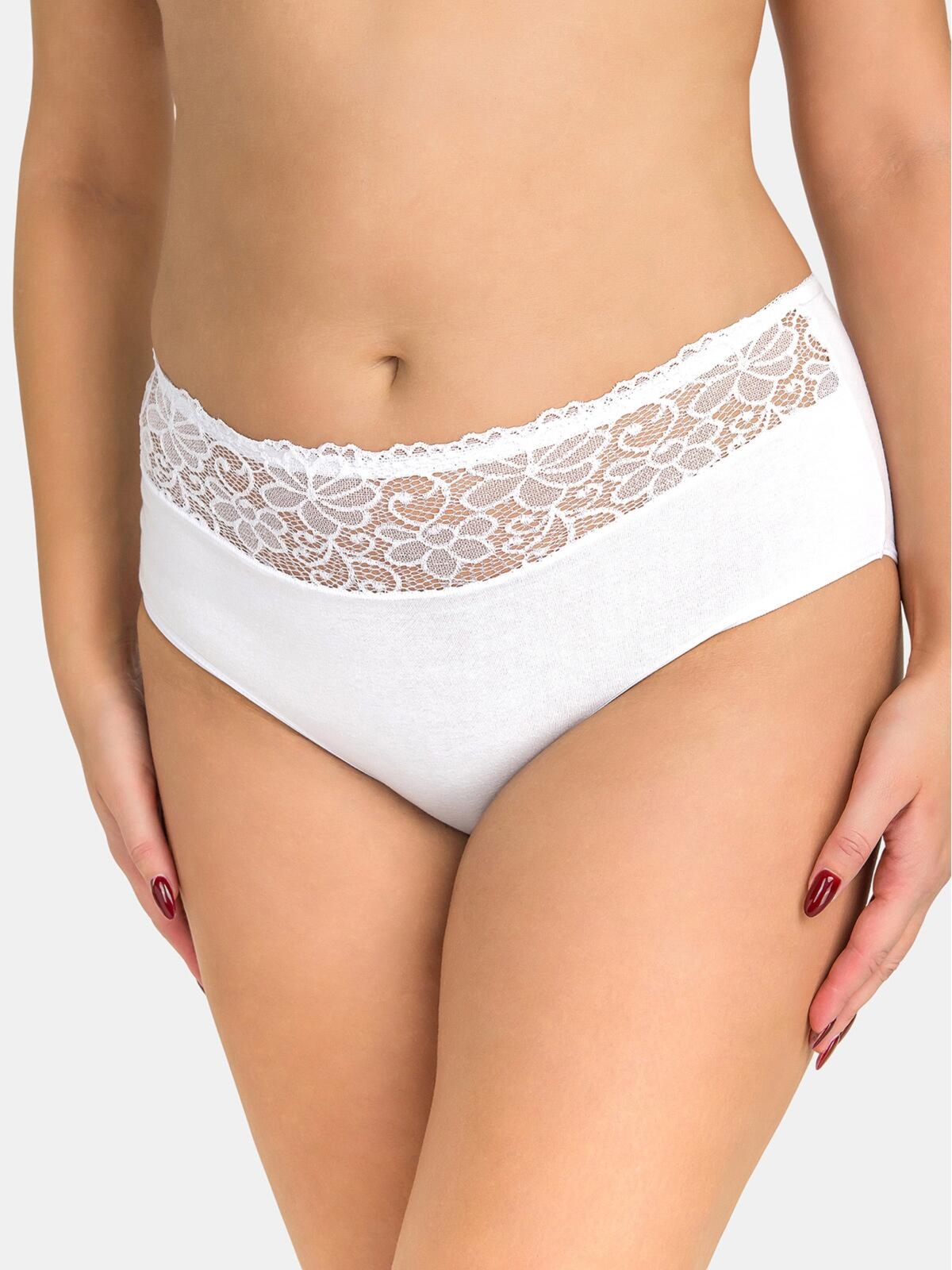 Majtki bawełniane z koronką