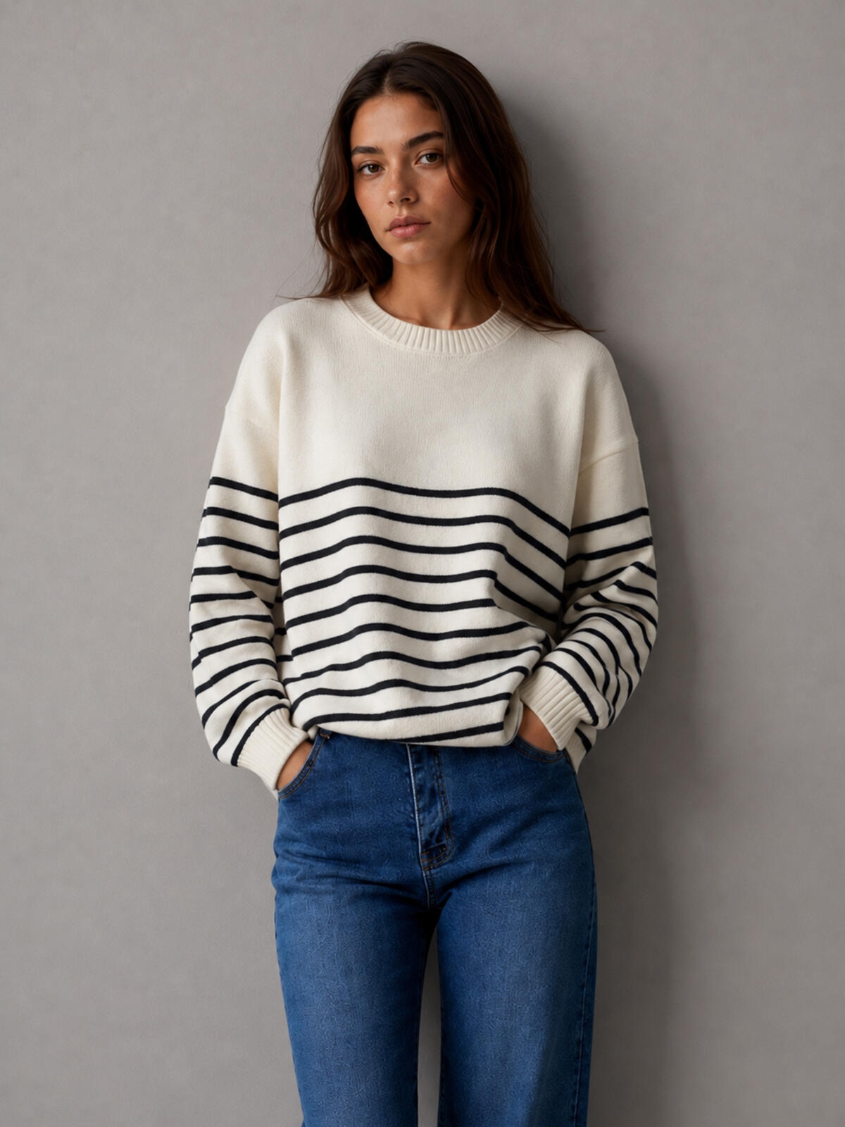 Sweter w paski
