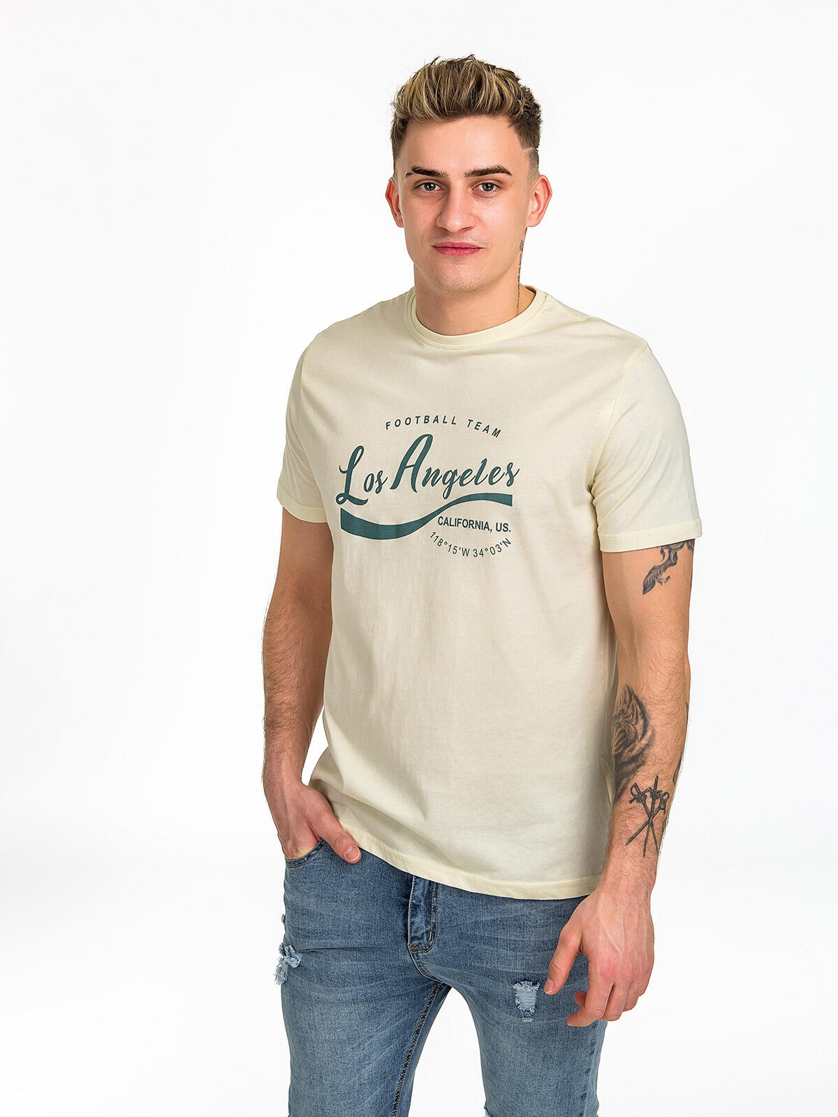 
						T-shirt bawełniany z nadrukiem
					