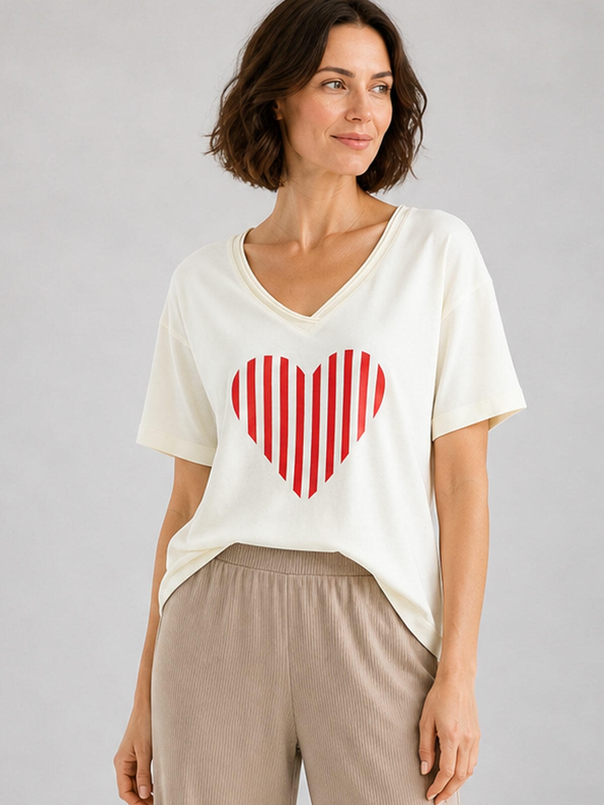 Bawełniany T-shirt z sercem