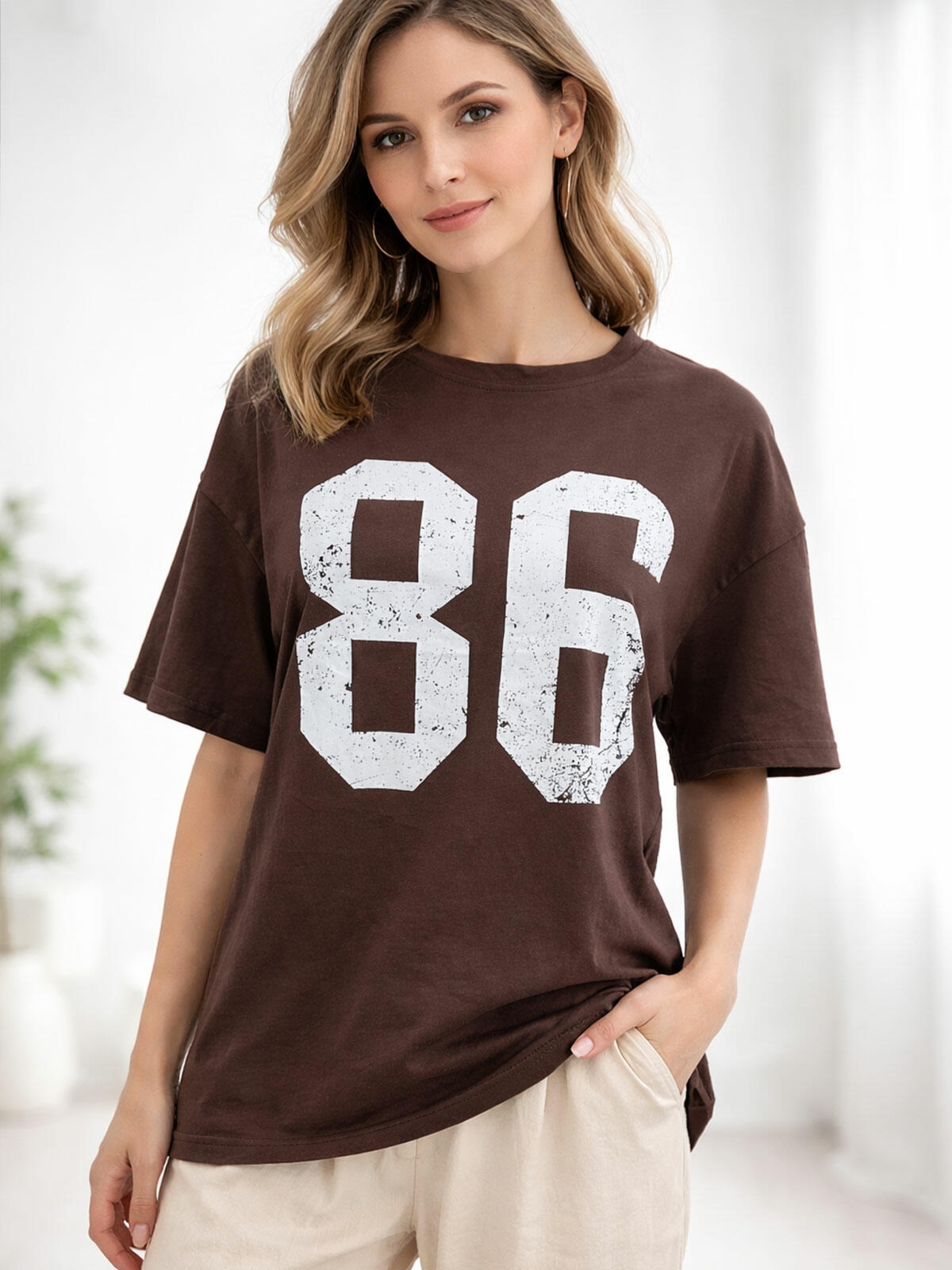 Bawełniany T-shirt z nadrukiem