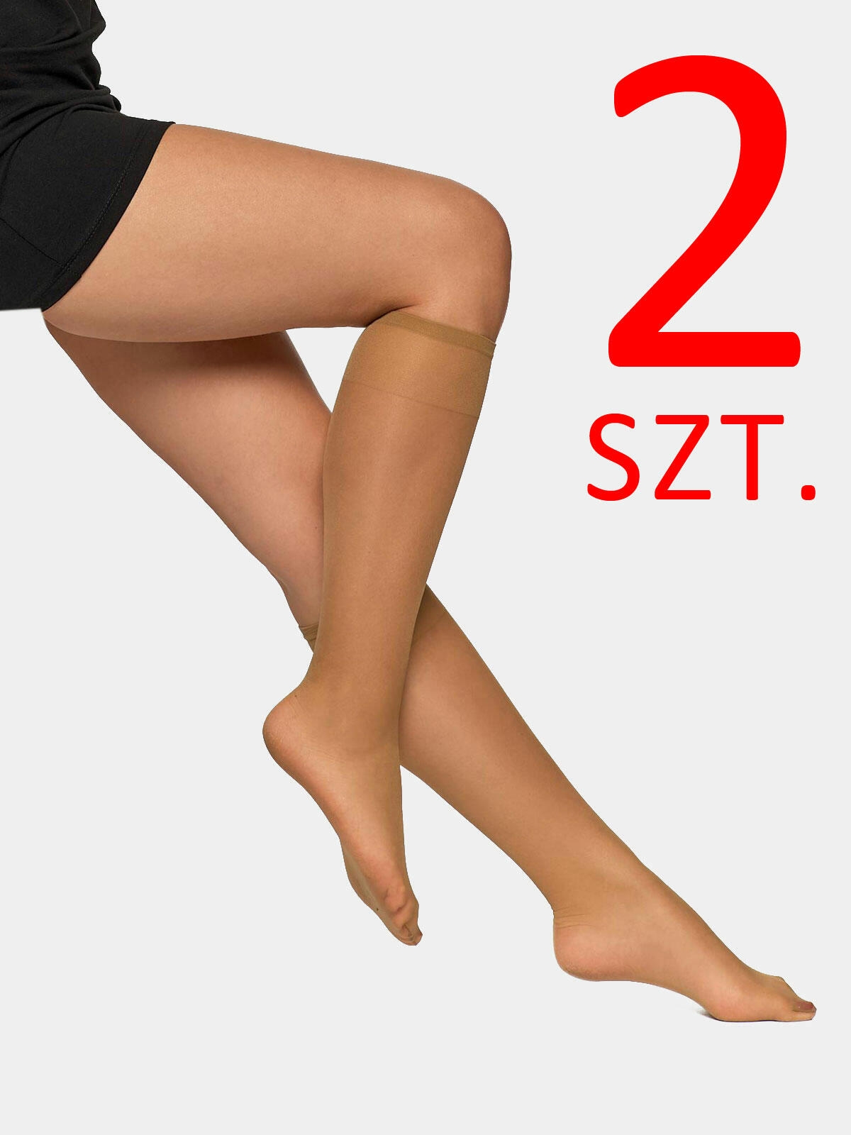 Podkolanówki jasny brąz 2