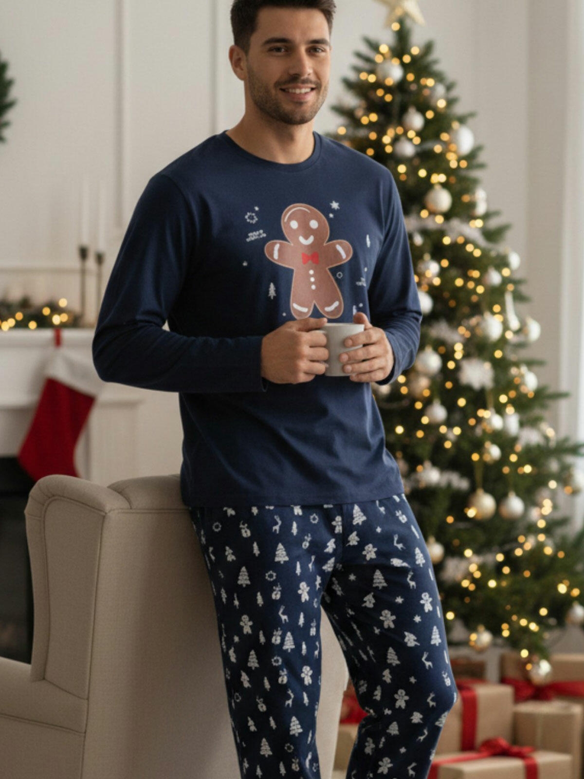 Piżama bawełniana świąteczna