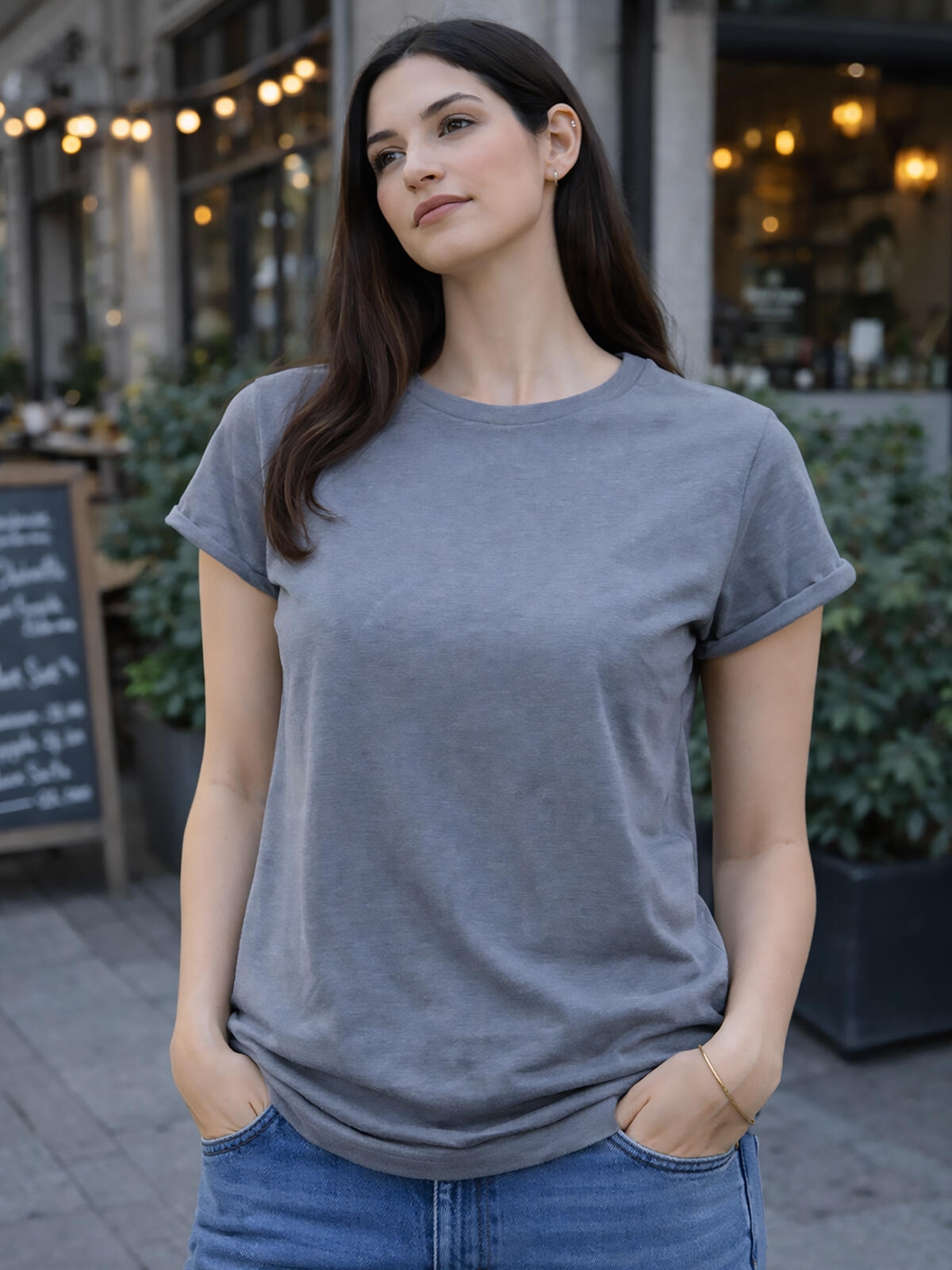 T-shirt bawełniany z wiskozą