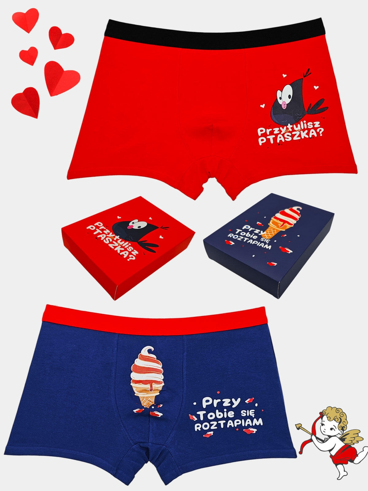 Walentynkowe bokserki na prezent 2-pak L