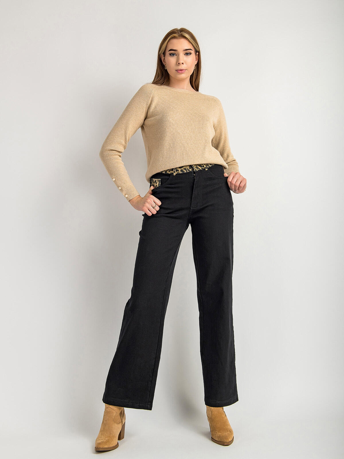 Spodnie z ozdobnymi wstawkami