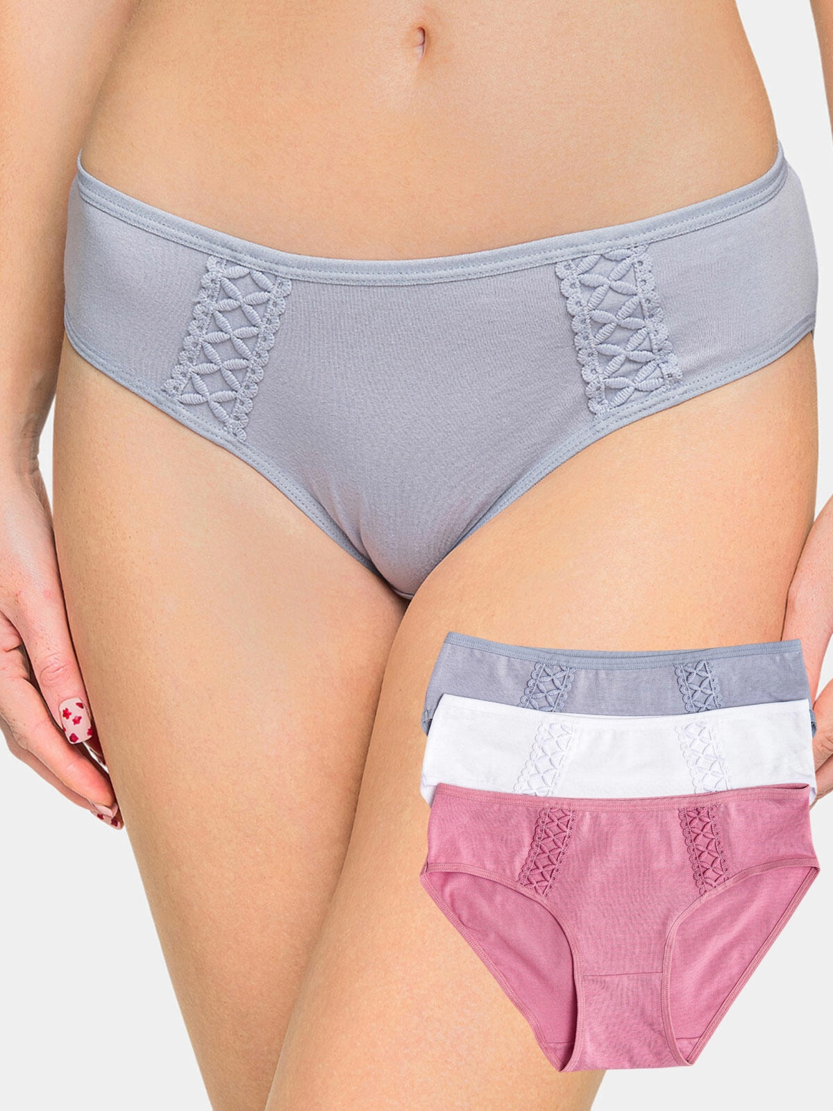 Majtki z haftem 3-pak