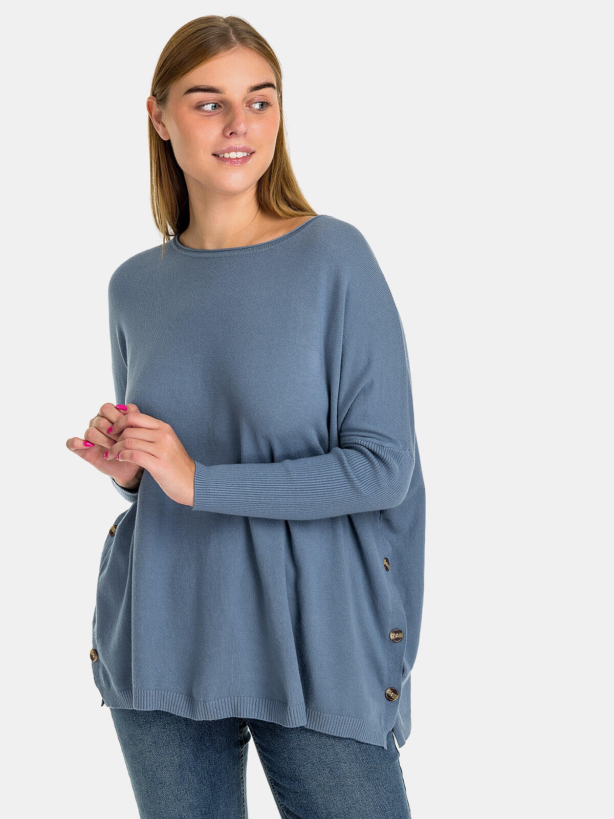 Bluzka oversize z guziczkami