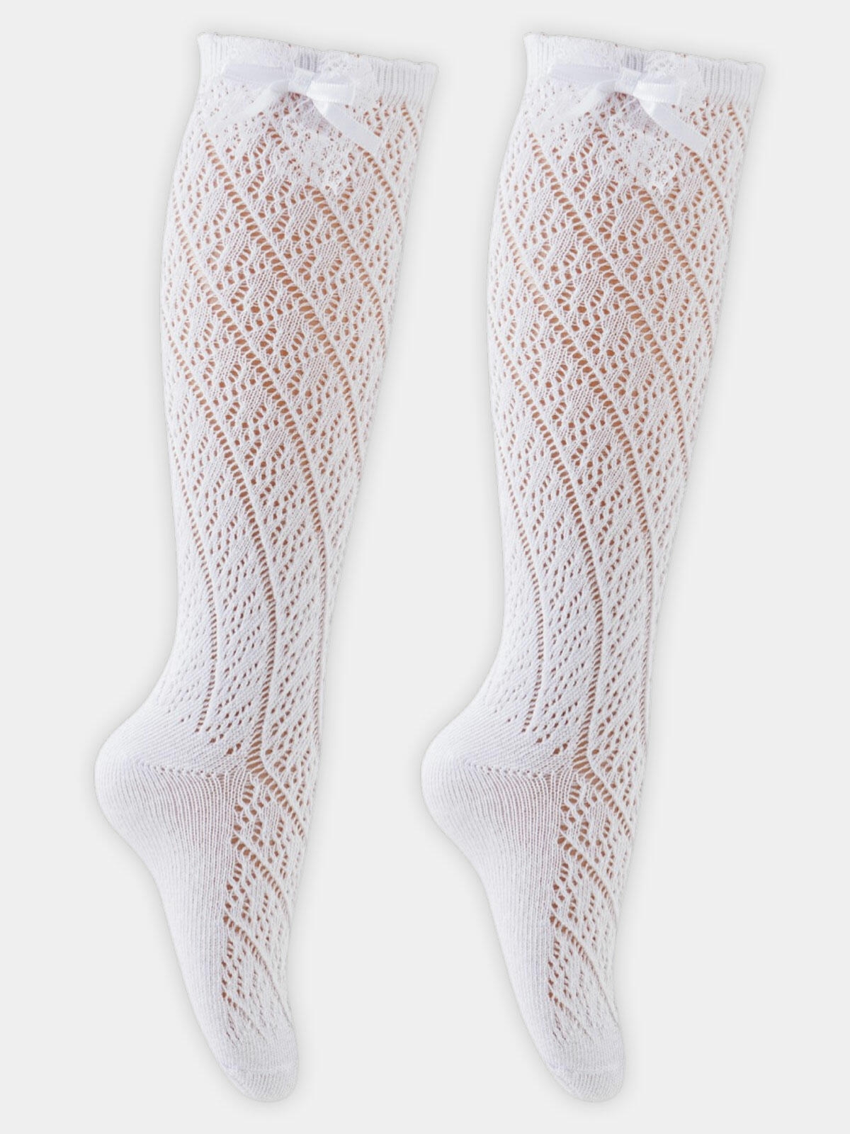 Ażurowe podkolanówki