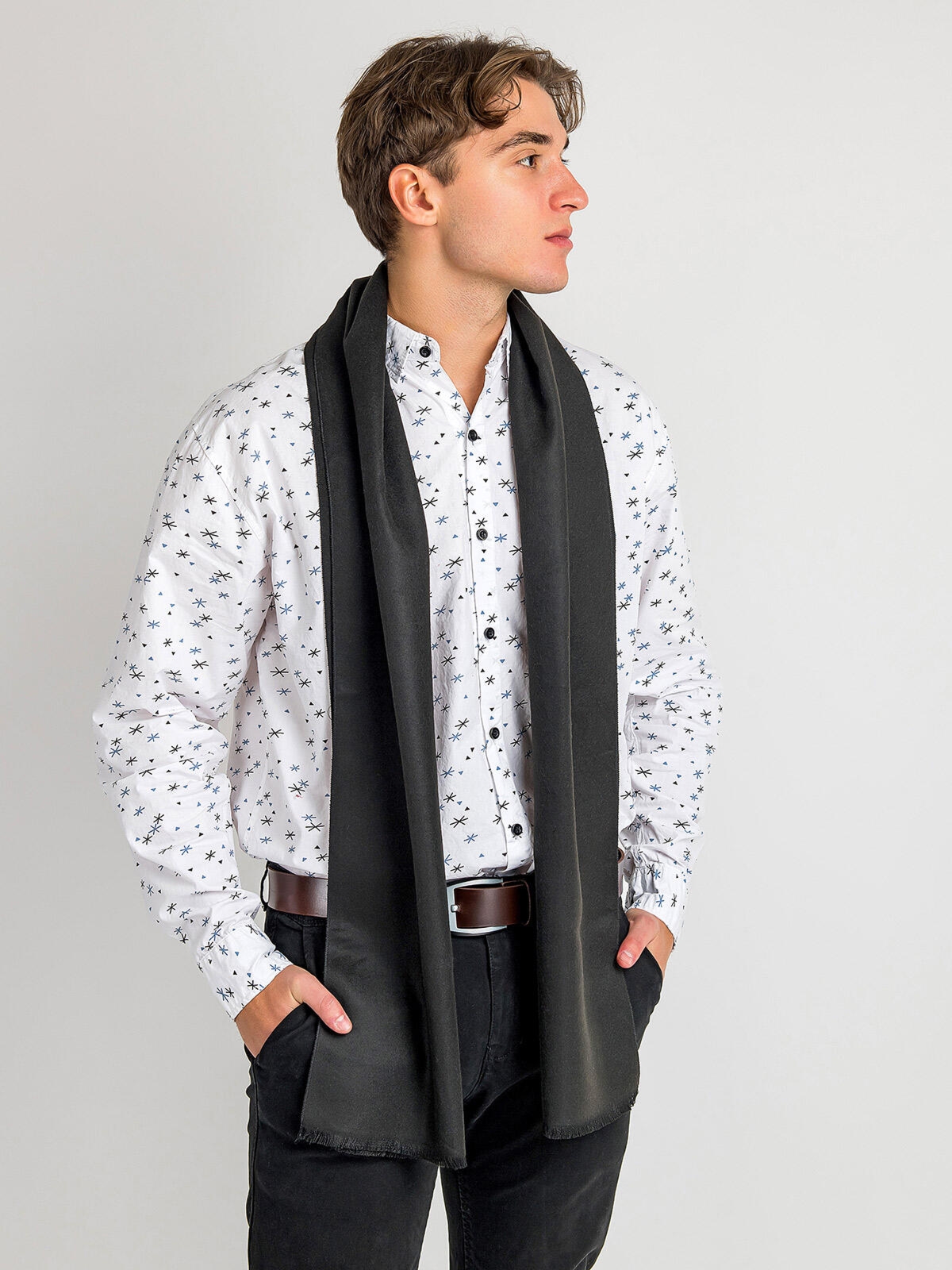 Szalik z domieszką wiskozy