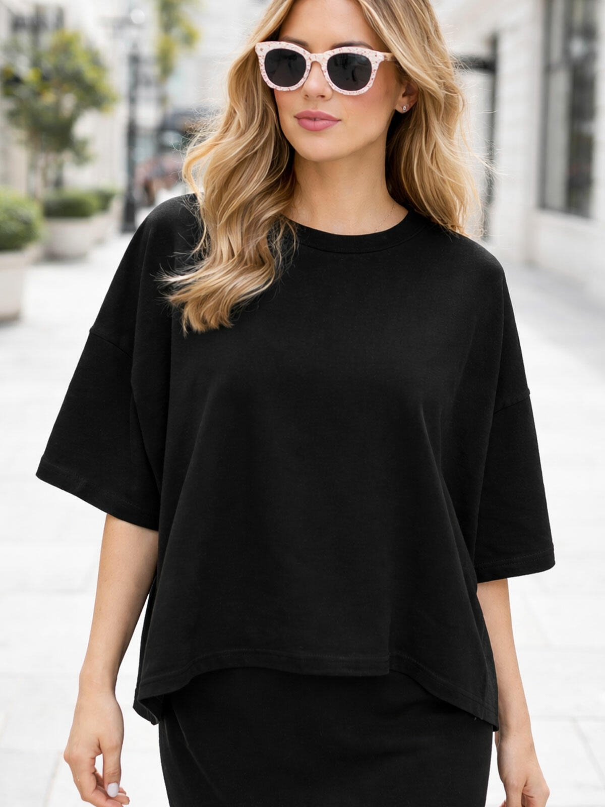 Bluzka z dodatkiem bawełny