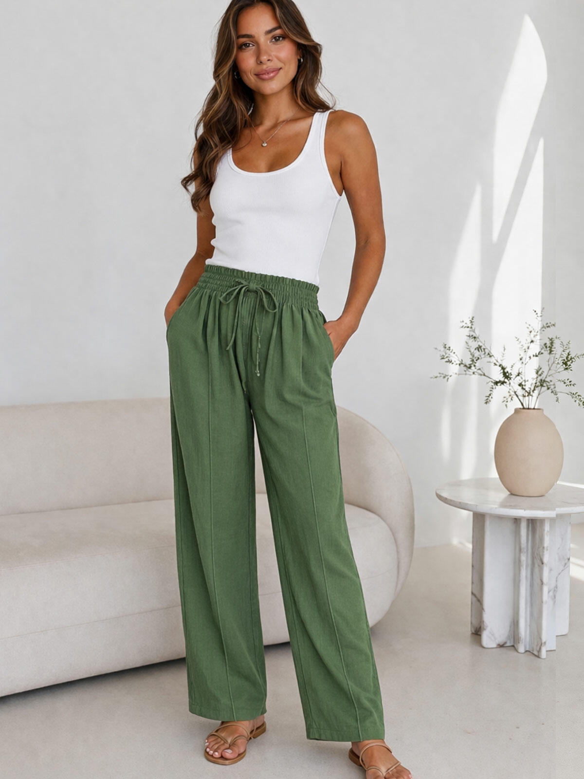 Spodnie z szeroką nogawką