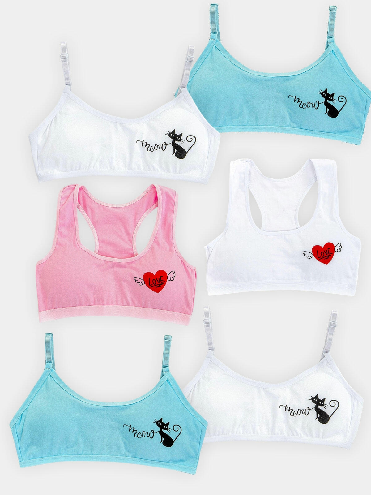 Biustonosz młodzieżowy 6-pak L/164