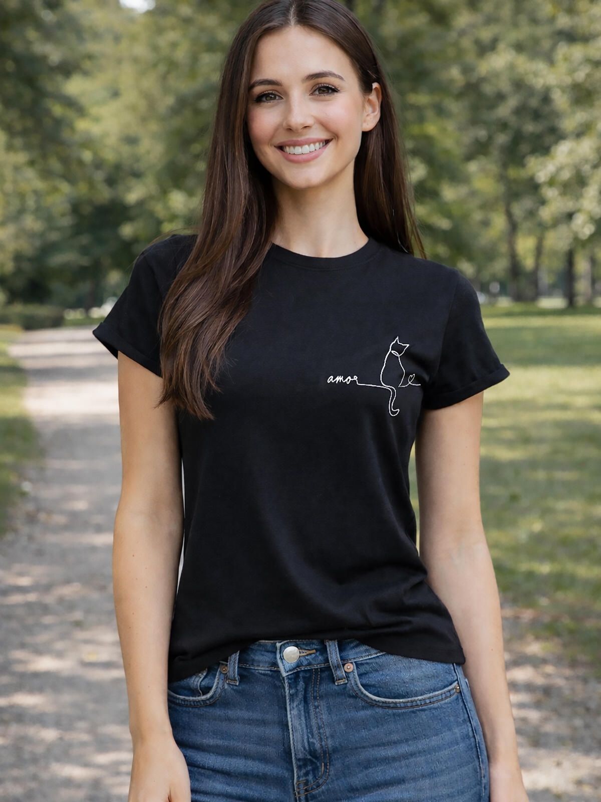 T-shirt bawełniany z nadrukiem