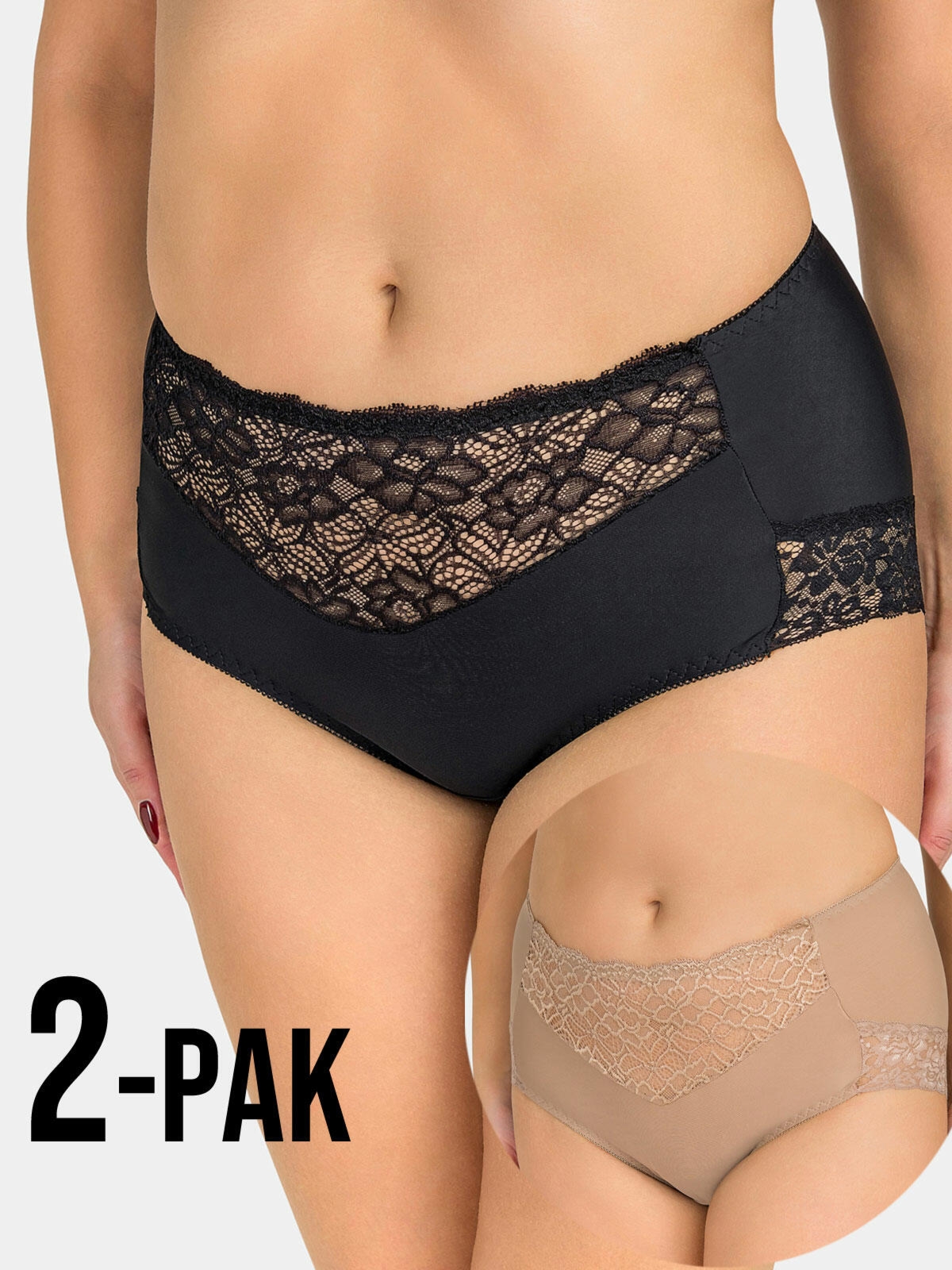 Majtki z koronką 2-pak M