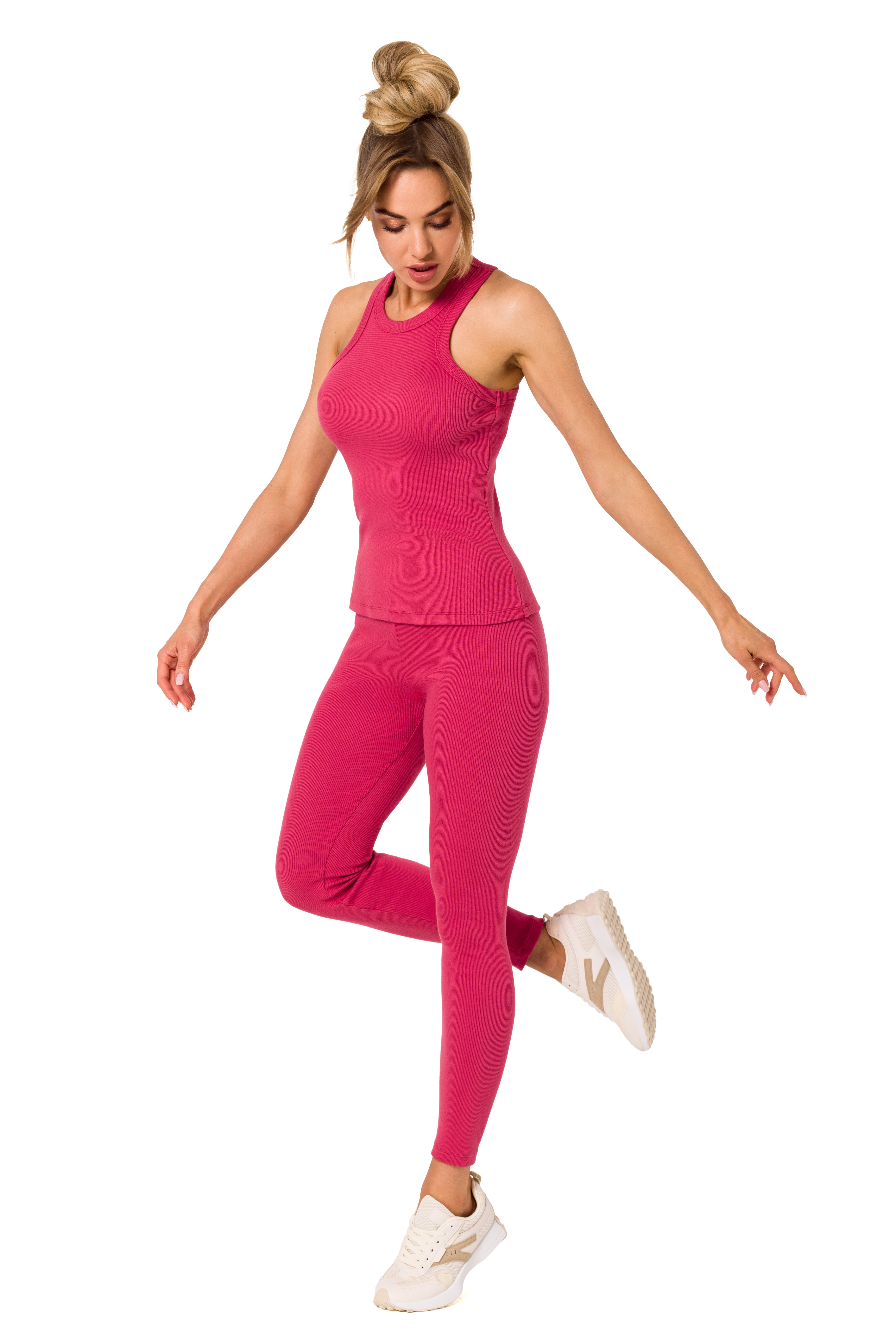 Damska bokserka z dzianiny – koralowa - Rozmiar: XXL