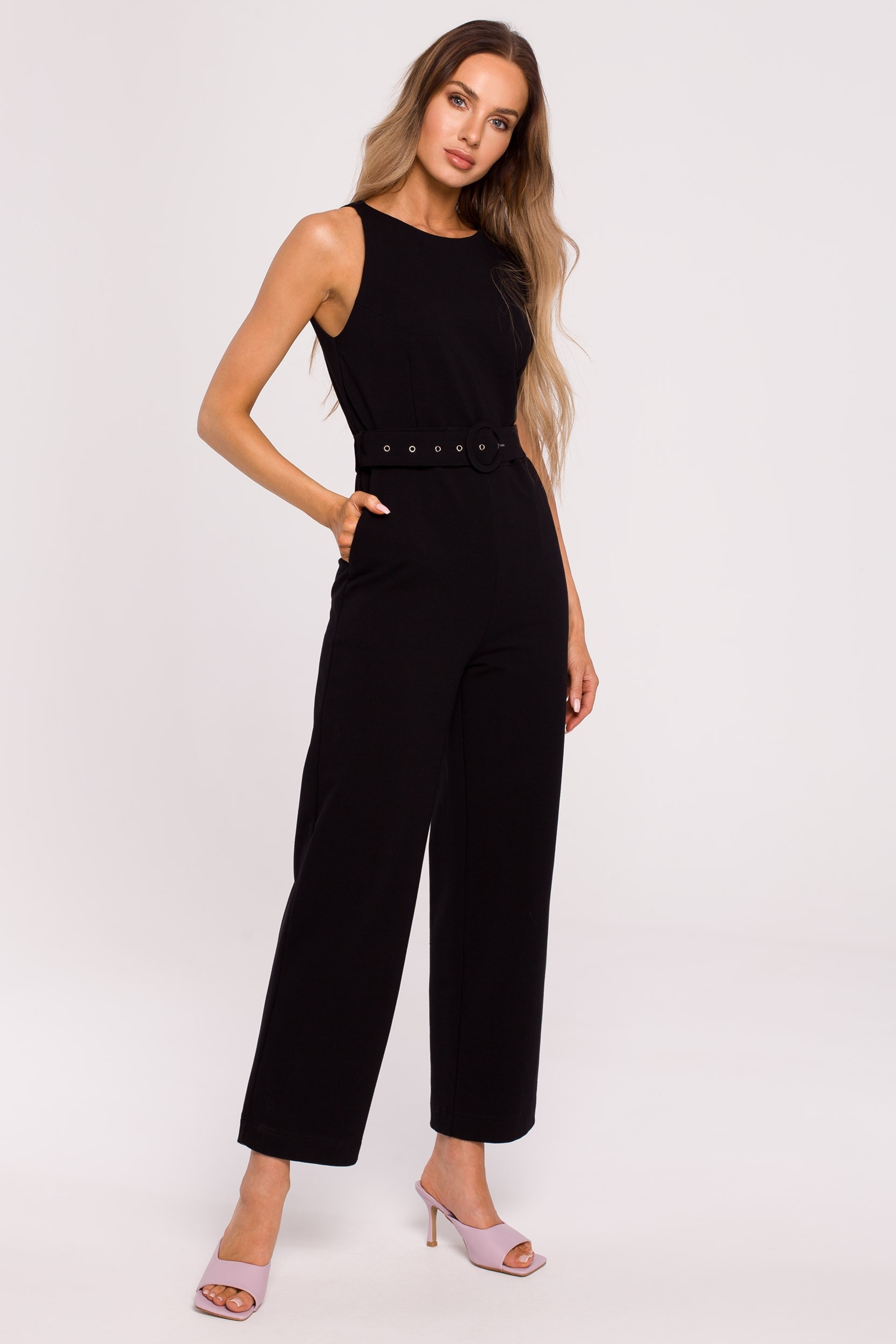 Kombinezon bez rękawów - czarny - Rozmiar: XXL