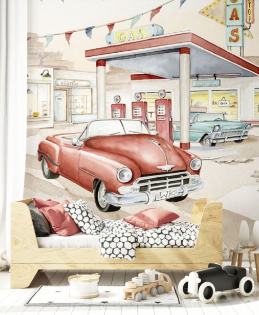 Walltime - RETRO RIDE tapeta z retro samochodem