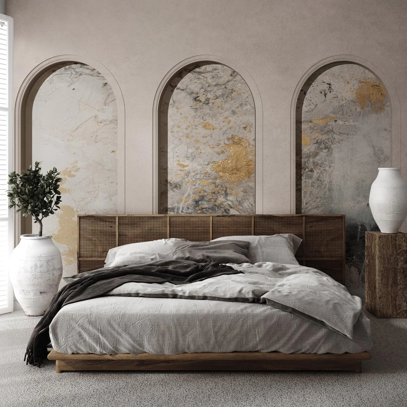 Tapeta Wall Art - Libra Beige Fog