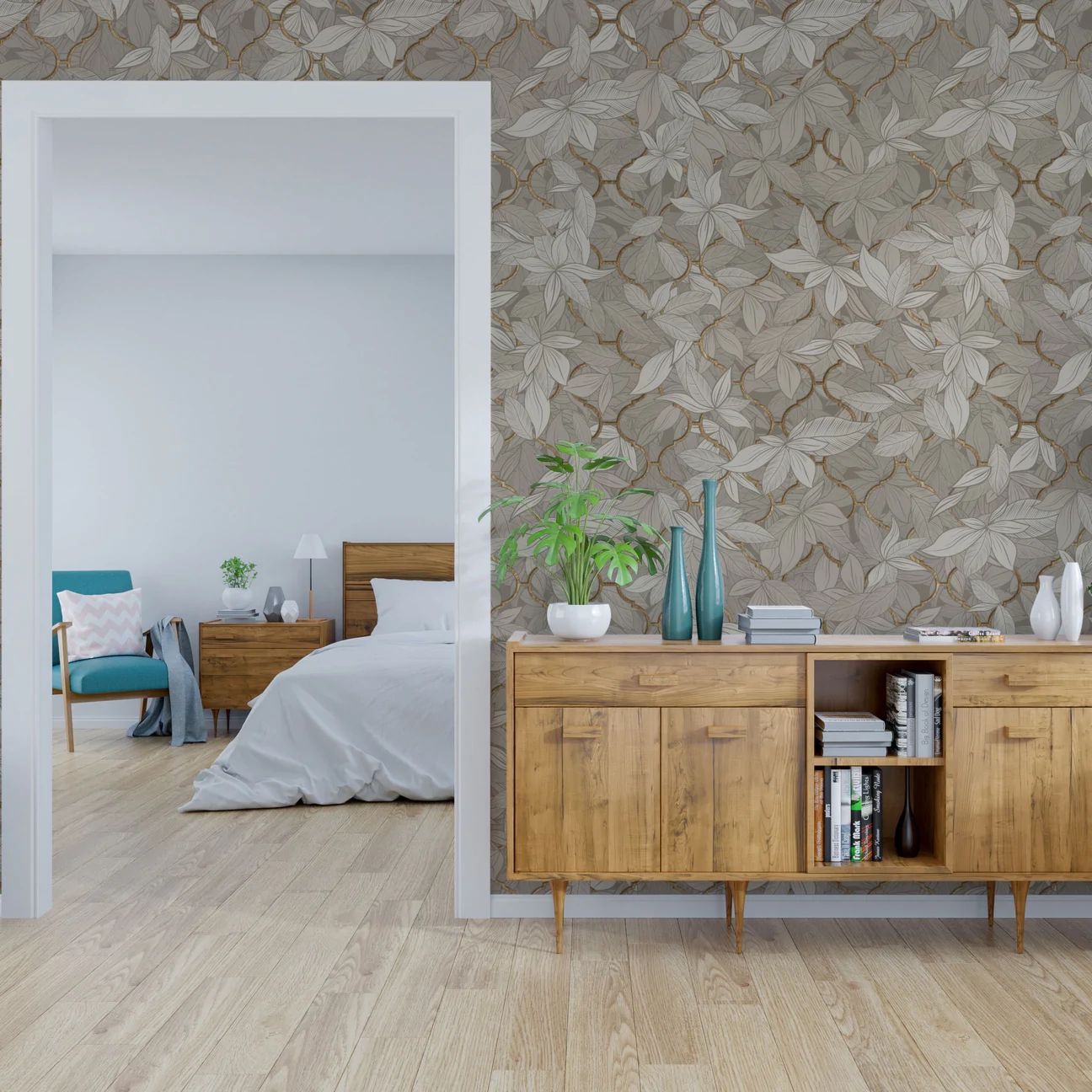 Tapeta Wall Art - Edera Beige