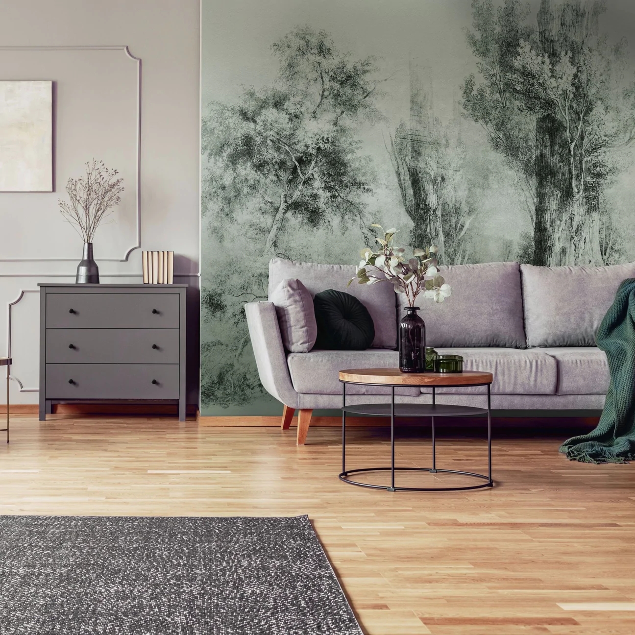 Tapeta Wall Art Calm Green - standaryzowane rolki