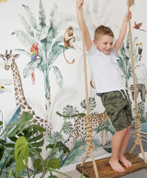 Walltime - JUNGLE tapeta dla dzieci zwierzęta dżungla